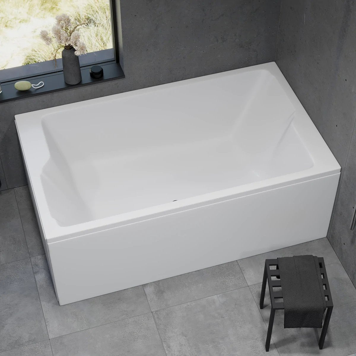 Skibstrup, Bathtub Set - Code, White Glossy - 170 cm - MASTERSTORE - 8595677170566 - Bathtub Set - Code - 47 - 170 - 05 - 11 - 30 - 8595677170566