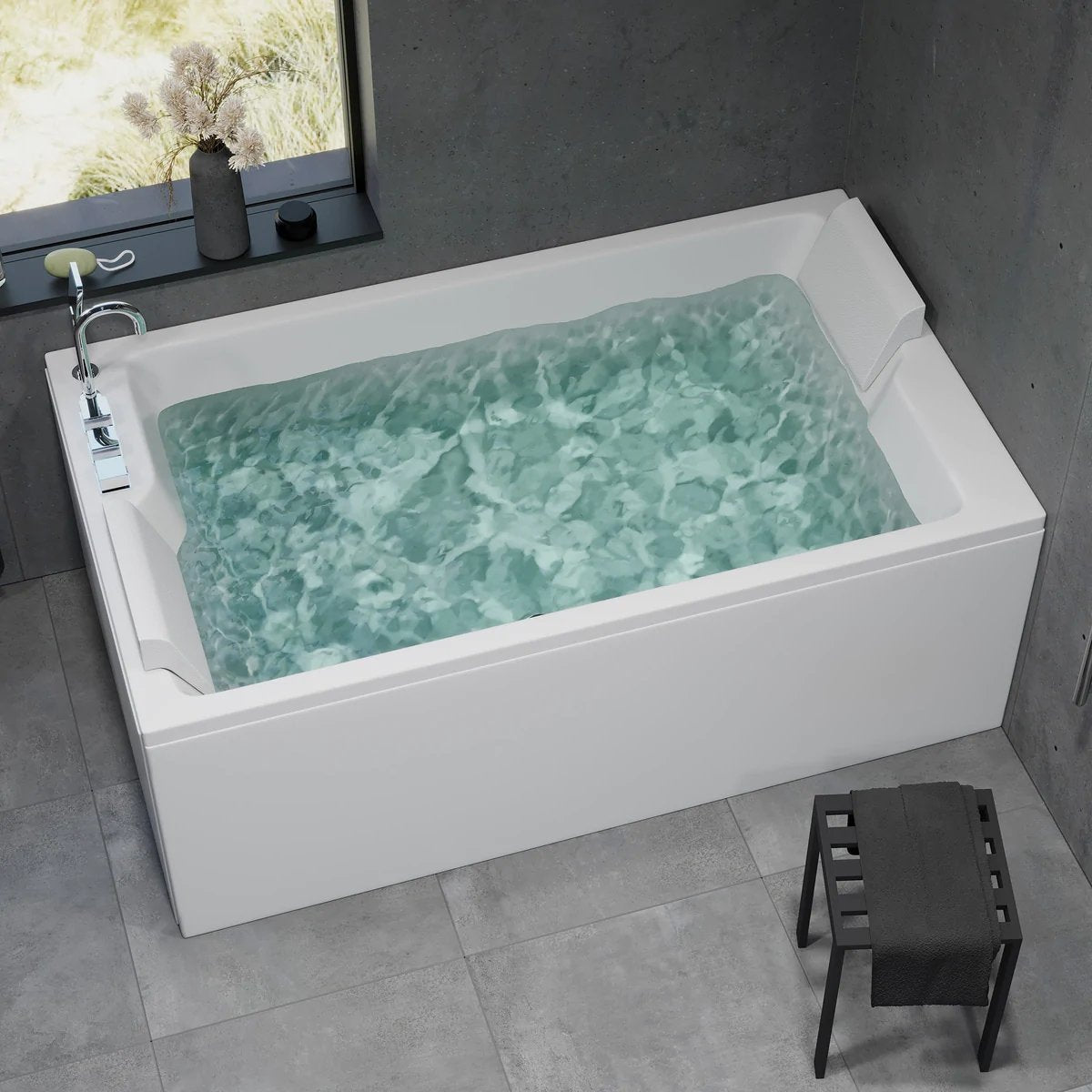 Skibstrup, Bathtub Set - Code, White Glossy - 170 cm - MASTERSTORE - 8595677170566 - Bathtub Set - Code - 47 - 170 - 05 - 11 - 30 - 8595677170566