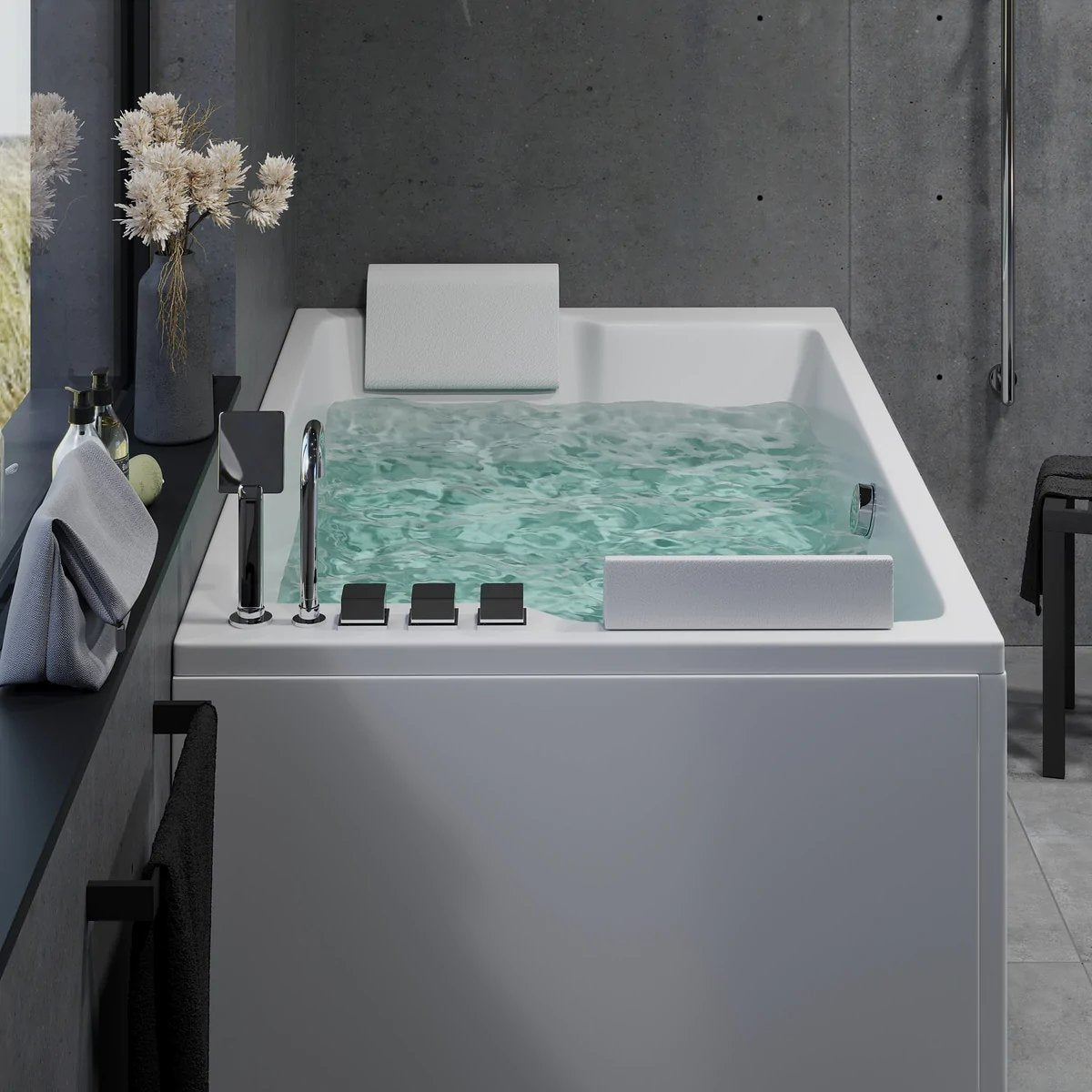 Skibstrup, Bathtub Set - Code, White Glossy - 170 cm - MASTERSTORE - 8595677170566 - Bathtub Set - Code - 47 - 170 - 05 - 11 - 30 - 8595677170566