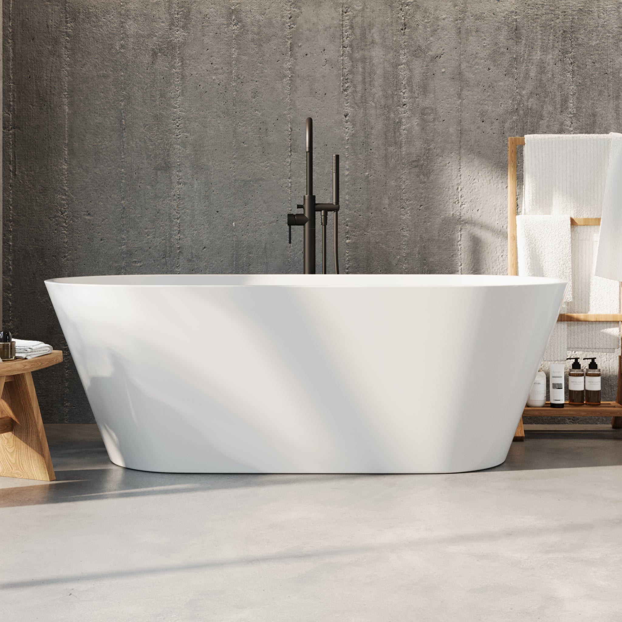 Edison, Badkar, Vitt Blankt - 170 cm - Badkar - BATH DELUXE - BASIC - 47-170-15-11-02 - BATHDELUXE SWEDEN