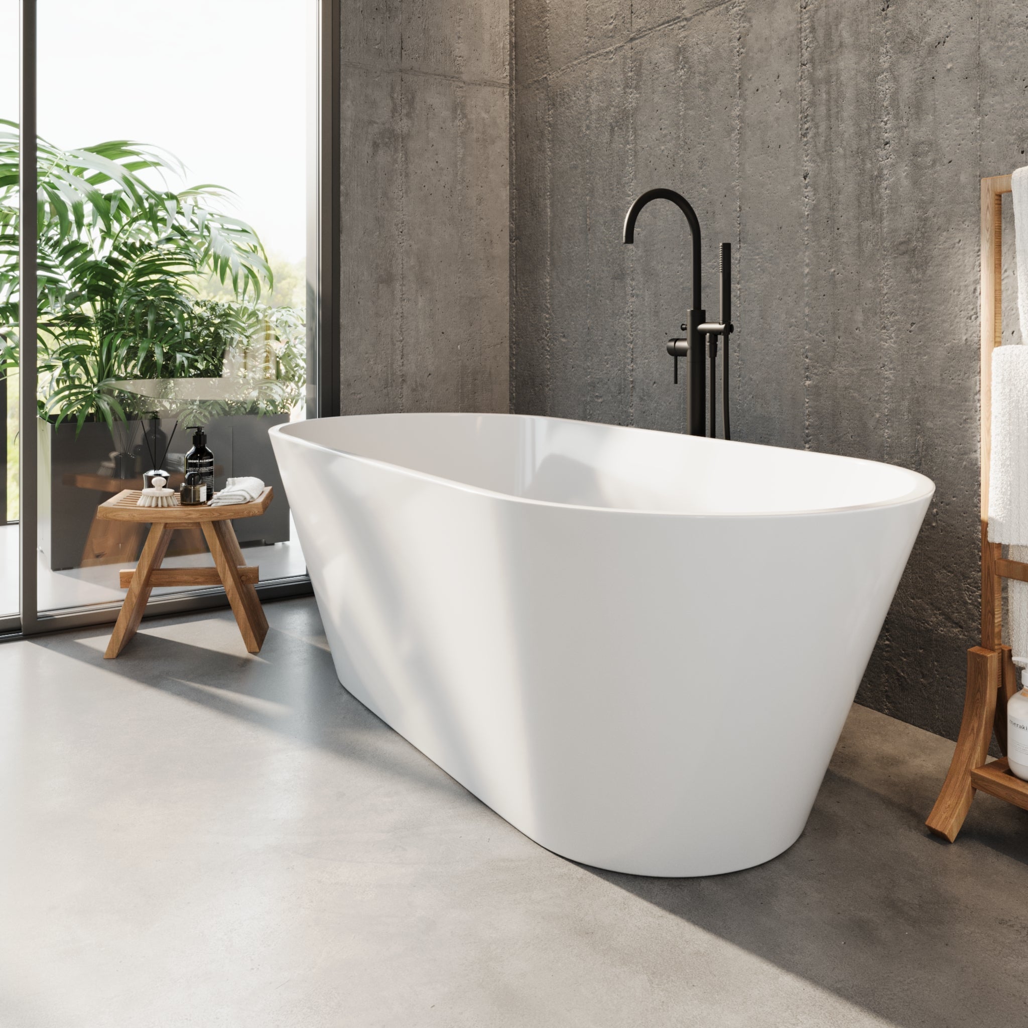 Edison, Badkar, Vitt Blankt - 170 cm - Badkar - BATH DELUXE - BASIC - 47-170-15-11-02 - BATHDELUXE SWEDEN