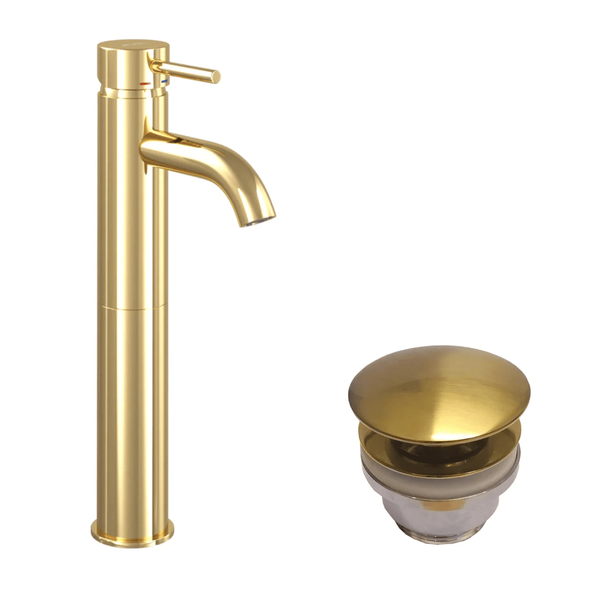 Dragør Hög Tvättställblandare + Rødby Bottenventil - Tvättställblandare - BATH DELUXE - EXCLUSIVE - 48 - 005 - 00 - 64 - 30 - BATHDELUXE SWEDEN