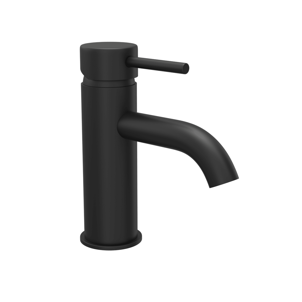 Round washbasin faucet 15.7 cm - with waste valve (set) - matt black - Dragør - MASTERSTORE - 8595677141399 - Washbasin Mixers - 48-005-01-02-30 - 8595677141399