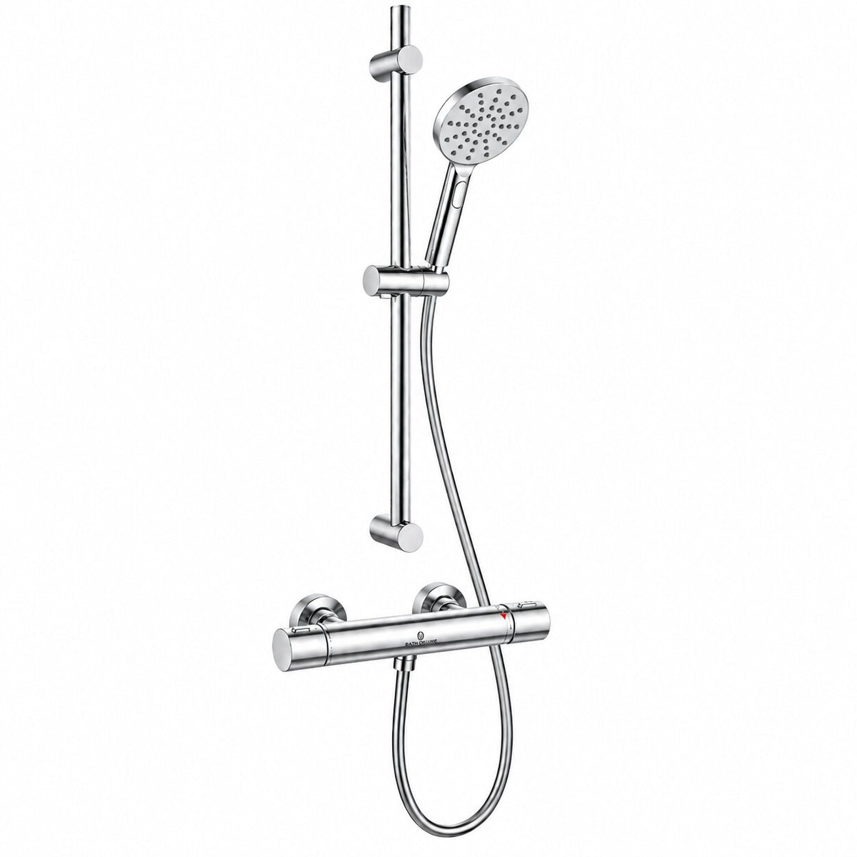 Shower set with thermostatic mixer and 3-function hand shower - 150 mm c/c - chrome - Holly/Dragør - MASTERSTORE - 8595677159899 - Shower set - 48-150-06-60-40 - 8595677159899