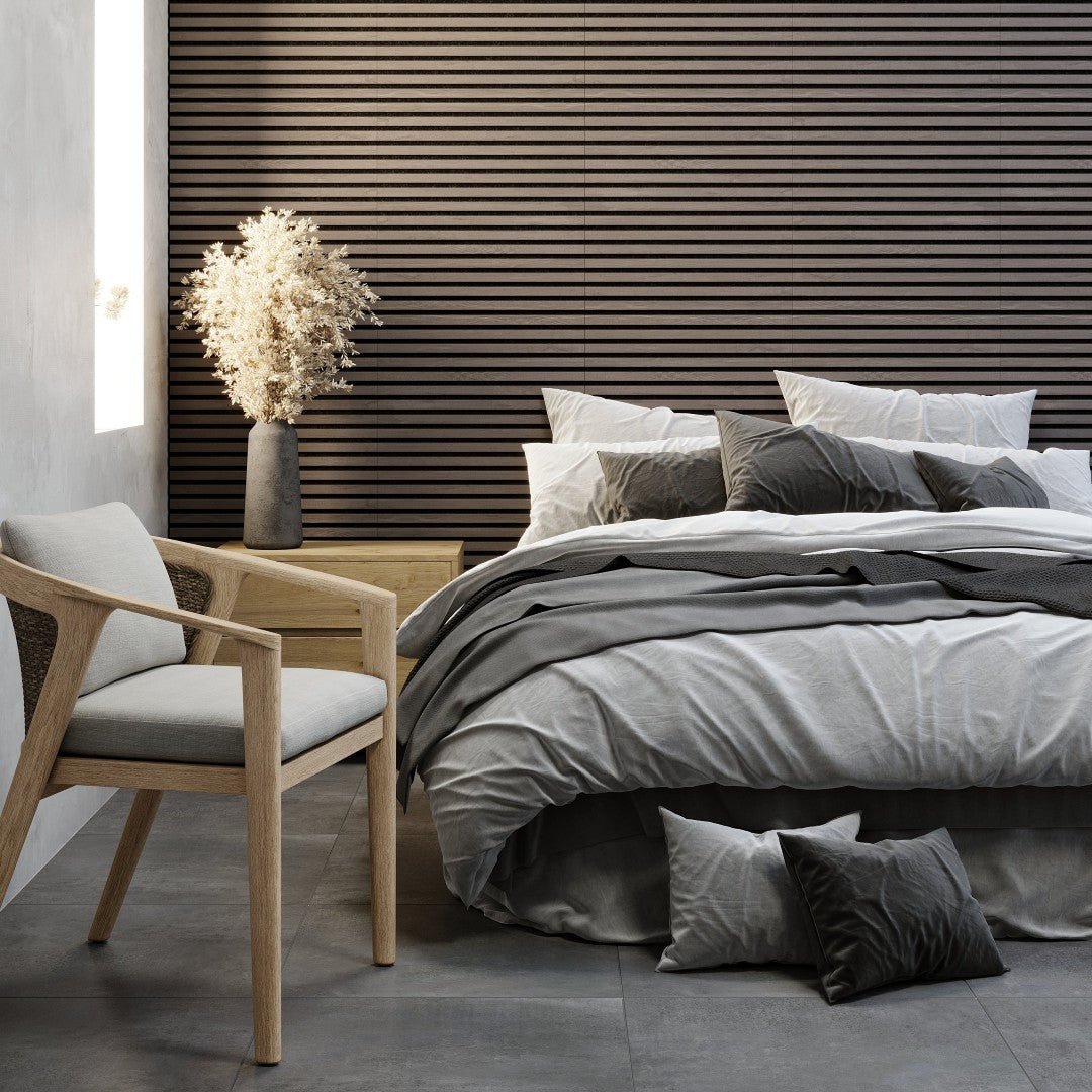 Akustikpanel 60 x 60 cm - 12 mm - valnöt - Vasavik - Akustikpaneler - Panel Deluxe - Vasavik - 54-060-07-84-12 - BATHDELUXE SWEDEN