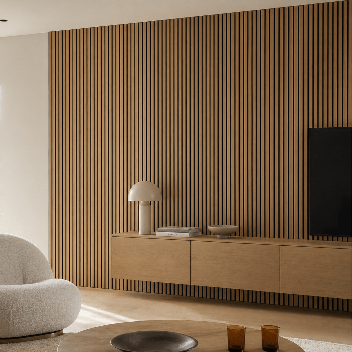 Vasalund, Acousticpanel - PET/MDF/VENEER, Oiled Oak - 240 cm - MASTERSTORE - 8595677195859 - Acoustic Panels - 54-240-11-91-12 - 8595677195859