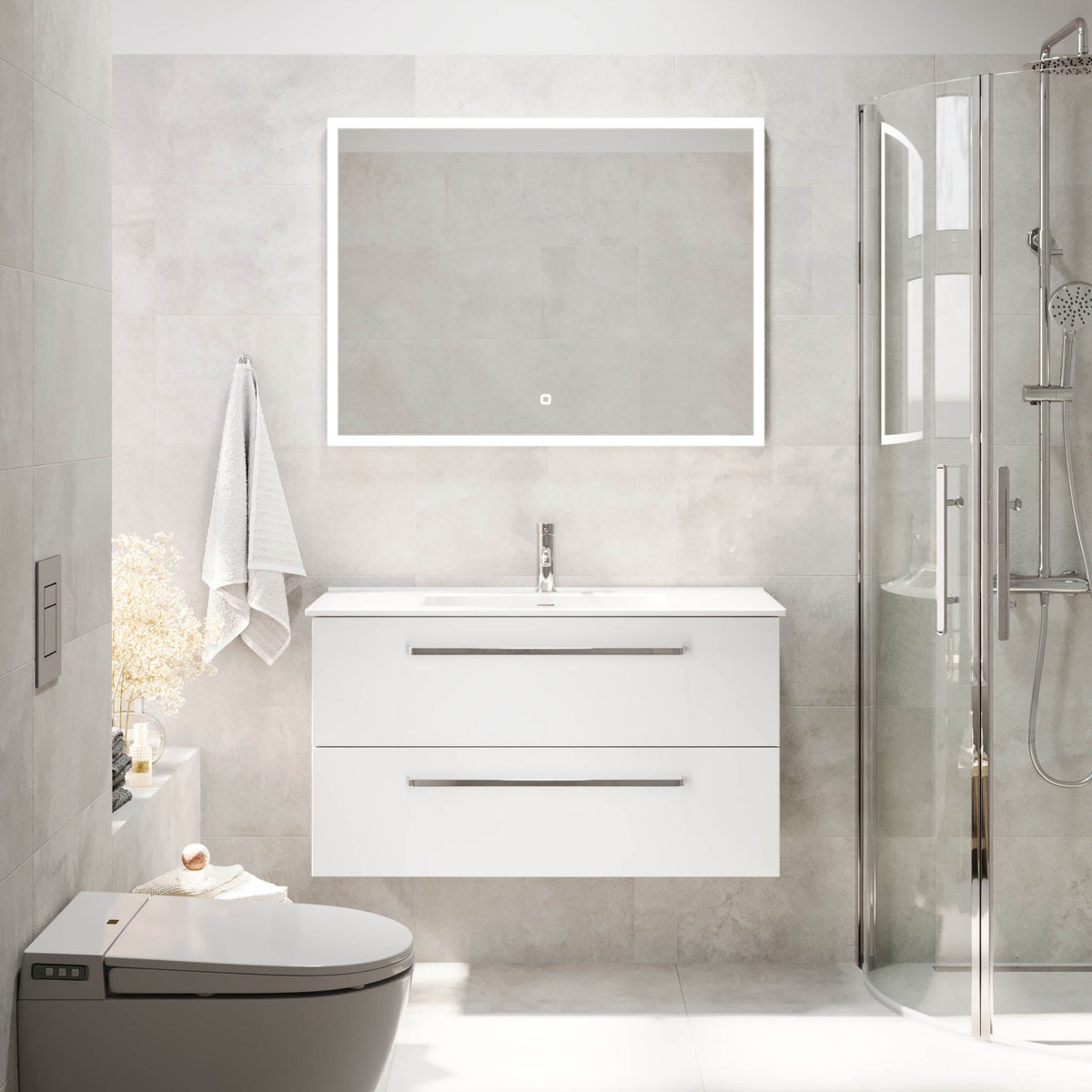 Voss, Furniture Set - Basin & Cabinet, White Mat - 60 cm - MASTERSTORE - 8595677194296 - Furniture Set - Basin & Cabinet - 70-060-54-01-60 - 8595677194296
