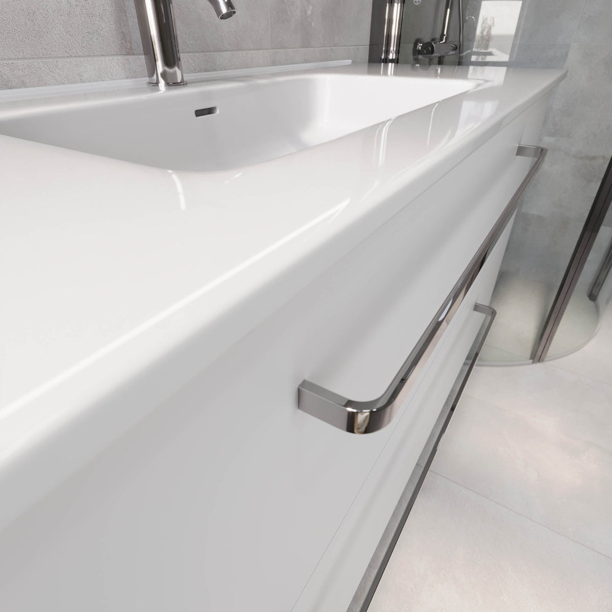 Voss, Furniture Set - Basin & Cabinet, White Mat - 80 cm - MASTERSTORE - 8595677194302 - Furniture Set - Basin & Cabinet - 70-080-54-01-60 - 8595677194302