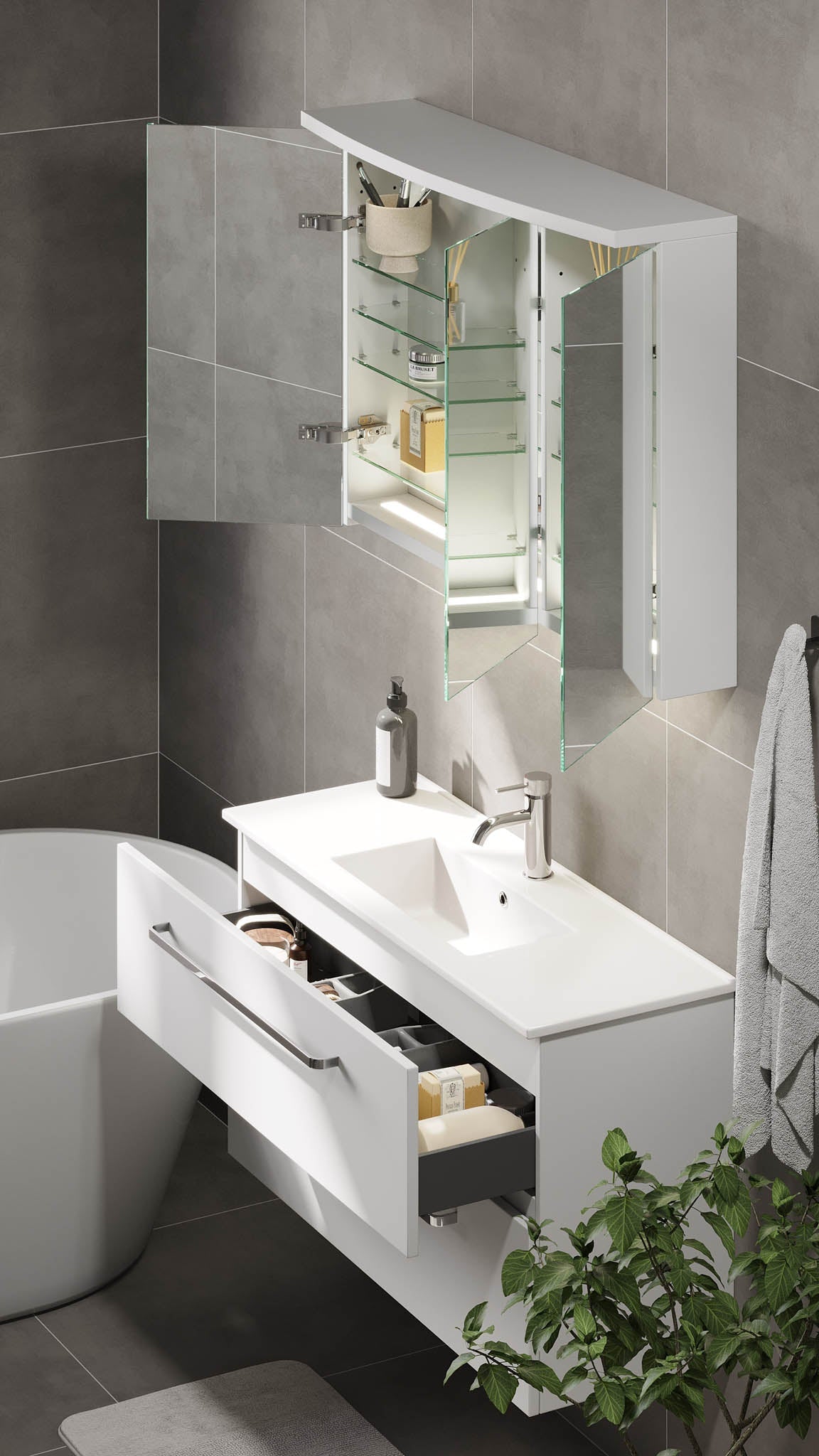 Volda, Furniture Set - Code, White Mat - 81 cm - MASTERSTORE - 8595677150742 - Furniture Set - Code - 70 - 080 - 70 - 01 - 30 - 8595677150742