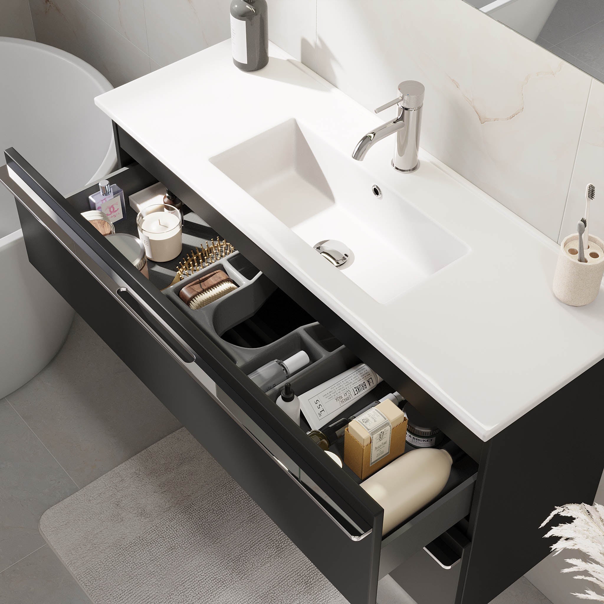 Verdal, Furniture Set - Code, Black Mat - 81 cm - MASTERSTORE - 8595677150797 - Furniture Set - Code - 70 - 080 - 70 - 02 - 31 - 8595677150797