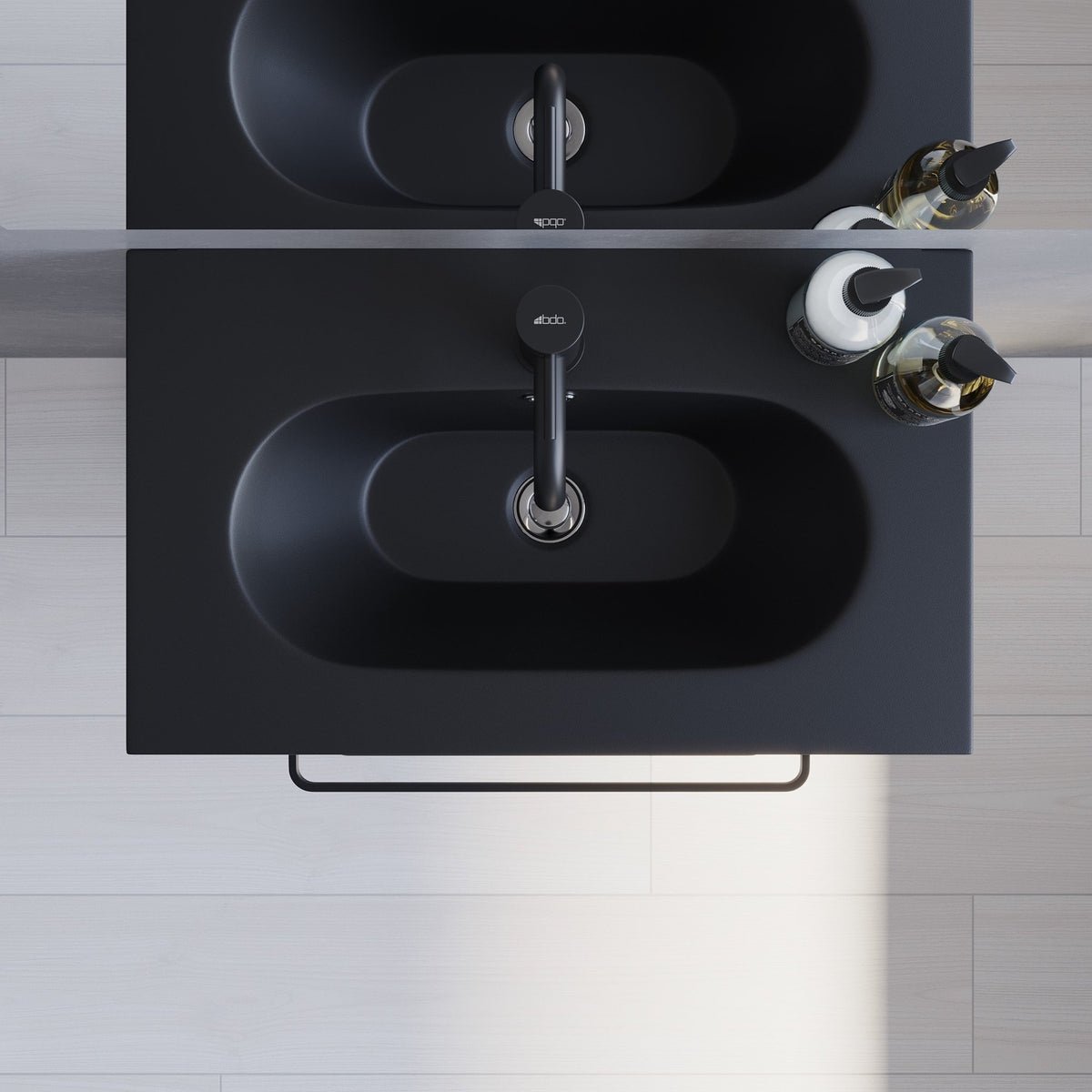 Veste Slimline Badrumsmöbel, Grå Matt - Tvättställsskåp - BATH DELUXE - PRESTIGE - 70 - 080 - 73 - 03 - 30 - BATHDELUXE SWEDEN