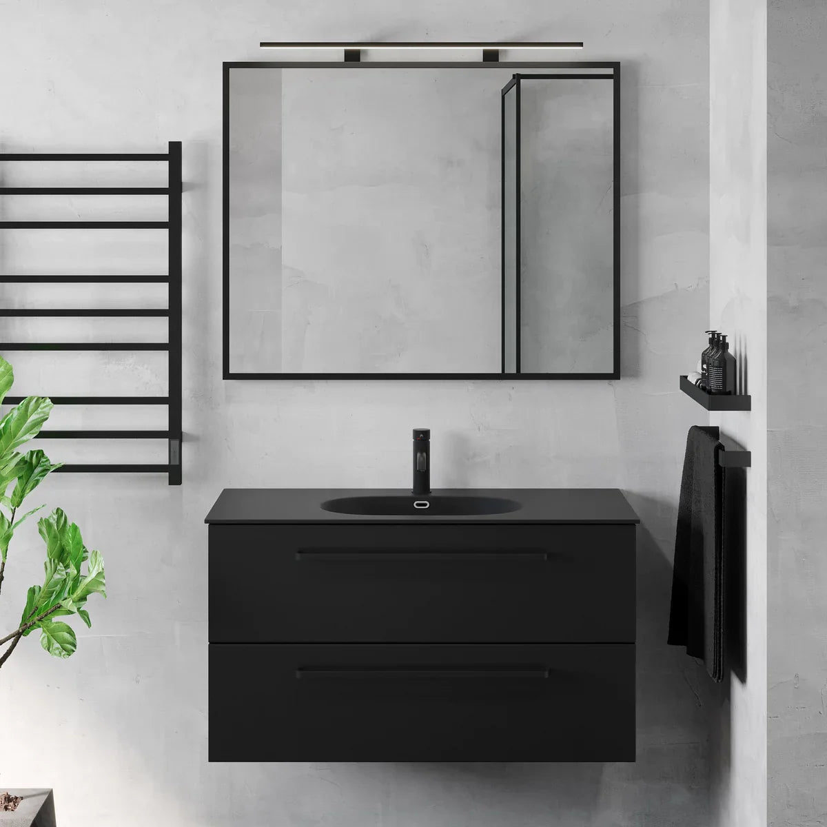 Vegusdal Badrumsmöbel - Tvättställsskåp - BATH DELUXE - PRESTIGE - 70 - 100 - 61 - 02 - 40 - BATHDELUXE SWEDEN