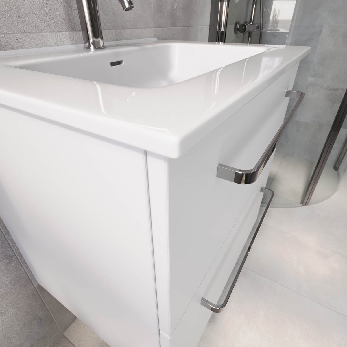 Voss, Furniture Set - Basin & Cabinet, White Mat - 120 cm - MASTERSTORE - 8595677194340 - Furniture Set - Basin & Cabinet - 70-120-54-01-62 - 8595677194340