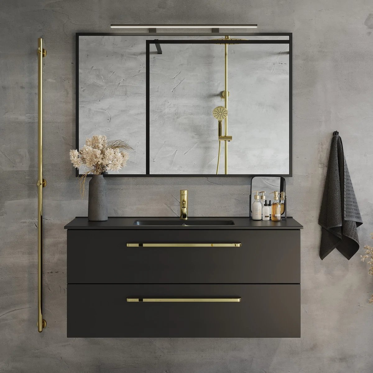 Vegsund, Furniture Set - Code, Black Mat - 120 cm - MASTERSTORE - 8595677141931 - Furniture Set - Code - 70 - 120 - 56 - 02 - 30 - 8595677141931