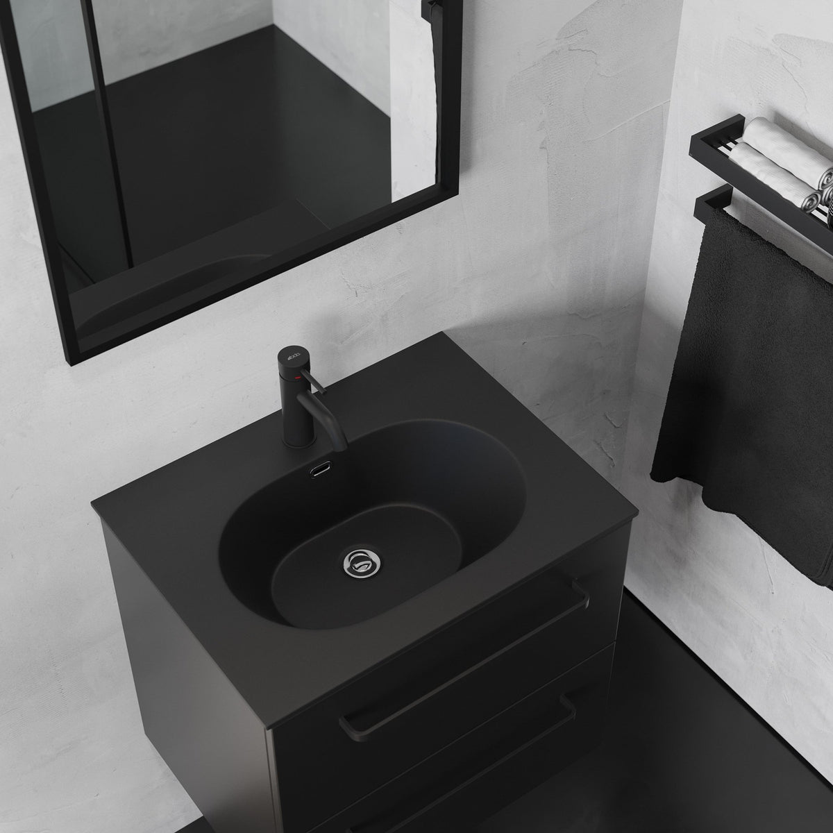 Vegusdal Badrumsmöbel - Tvättställsskåp - BATH DELUXE - PRESTIGE - 70 - 120 - 61 - 02 - 41 - BATHDELUXE SWEDEN