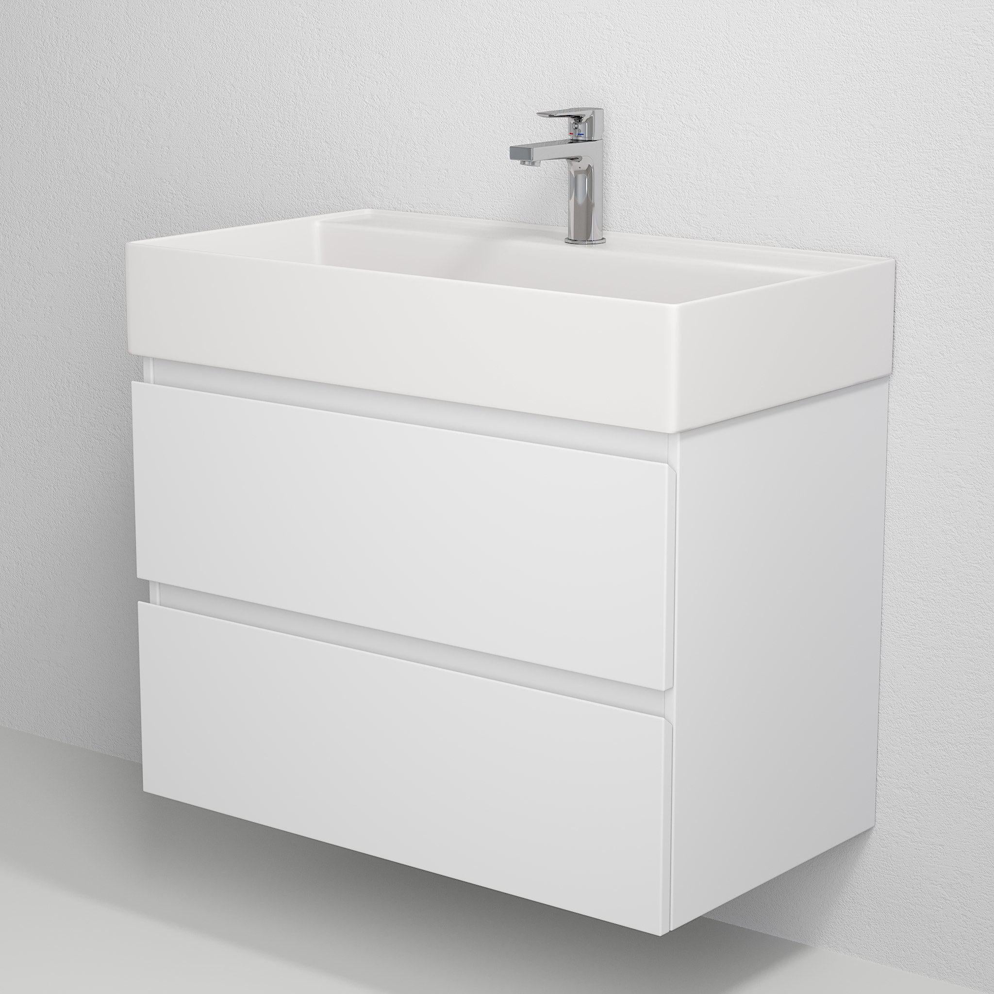 Sjøholt Badrumsmöbel, Vit Matt - Tvättställsskåp - BATH DELUXE - PRESTIGE - 73 - 060 - 06 - 01 - 00 - BATHDELUXE SWEDEN