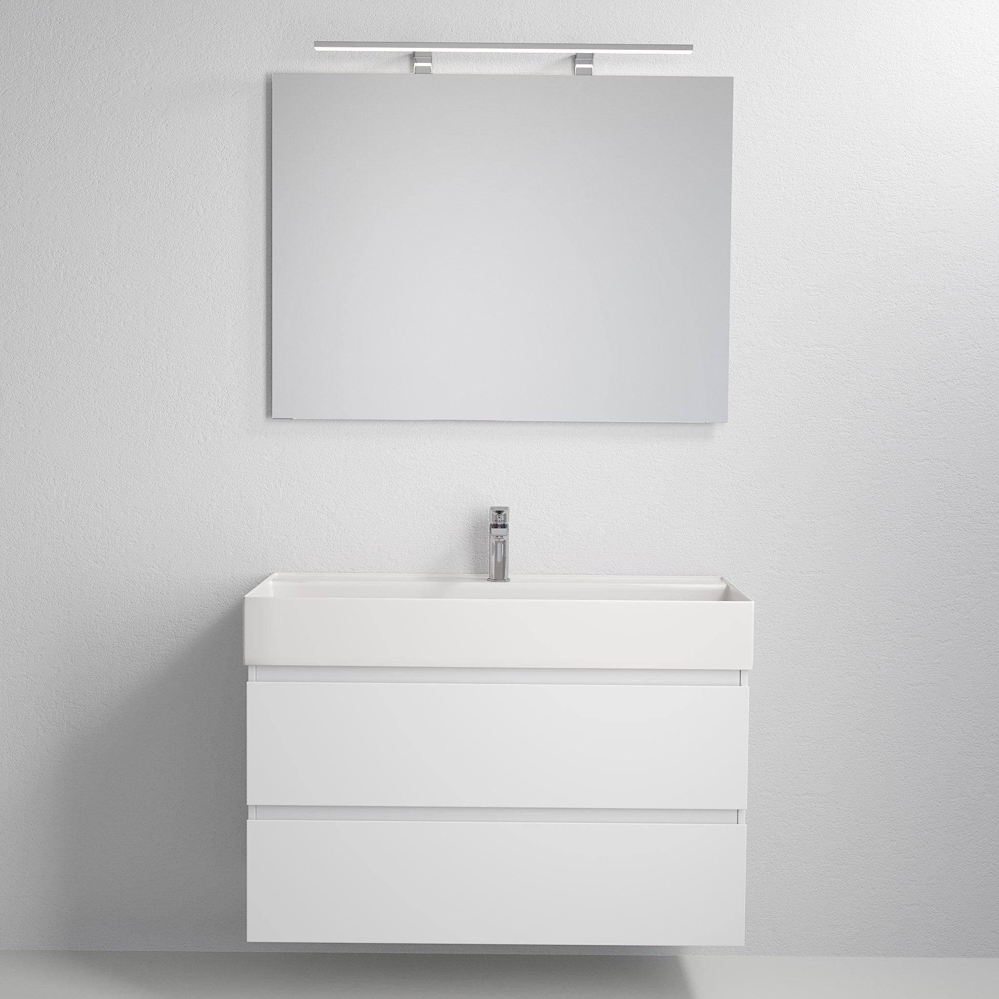 Sjøholt Badrumsmöbel, Vit Matt - Tvättställsskåp - BATH DELUXE - PRESTIGE - 73 - 100 - 06 - 01 - 00 - BATHDELUXE SWEDEN