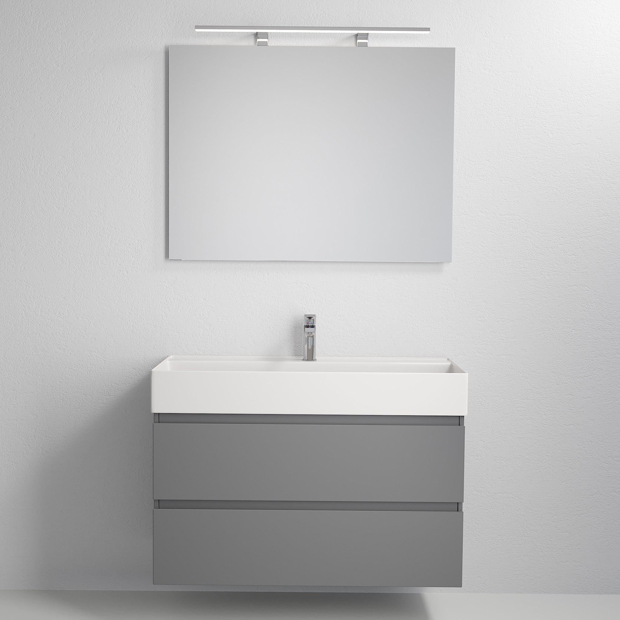 Sjøholt Badrumsmöbel, Grå Matt - Tvättställsskåp - BATH DELUXE - PRESTIGE - 73 - 100 - 06 - 03 - 00 - BATHDELUXE SWEDEN