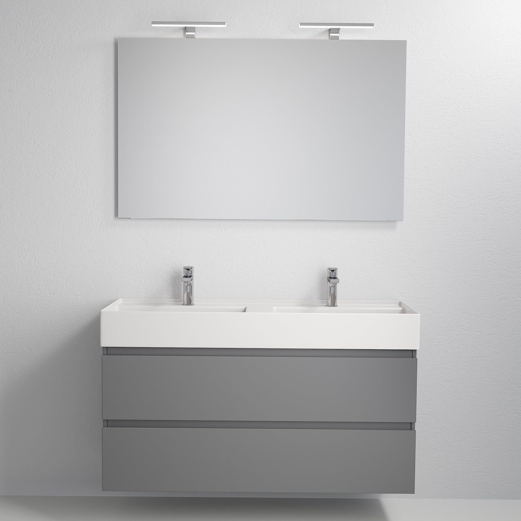 Sjøholt Badrumsmöbel, Grå Matt - Tvättställsskåp - BATH DELUXE - PRESTIGE - 73 - 120 - 06 - 03 - 00 - BATHDELUXE SWEDEN