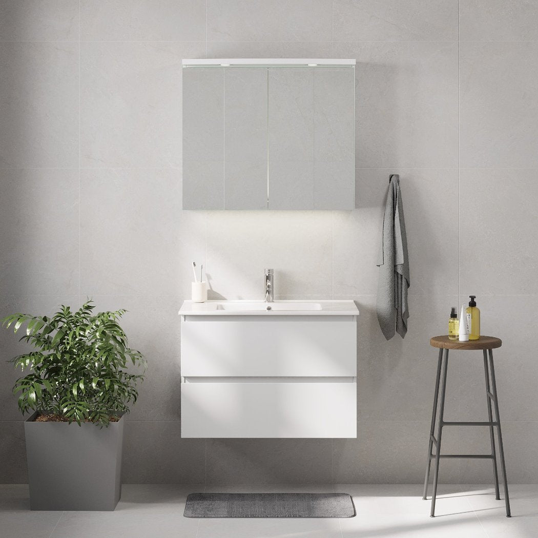 Saltnes Badrumsmöbel, Vit Matt - Tvättställsskåp - BATH DELUXE - PRESTIGE - 73 - 120 - 50 - 01 - 41 - BATHDELUXE SWEDEN