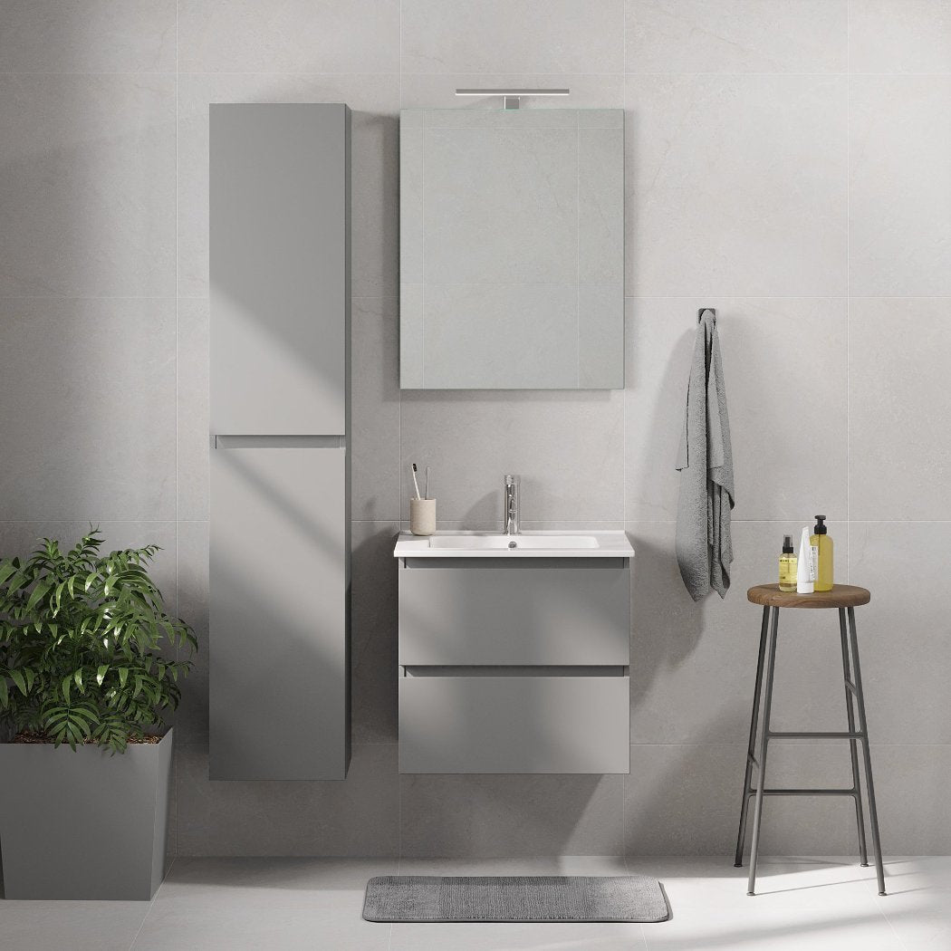 Saltnes Badrumsmöbel, Grå Matt - Tvättställsskåp - BATH DELUXE - PRESTIGE - 73 - 120 - 50 - 03 - 41 - BATHDELUXE SWEDEN
