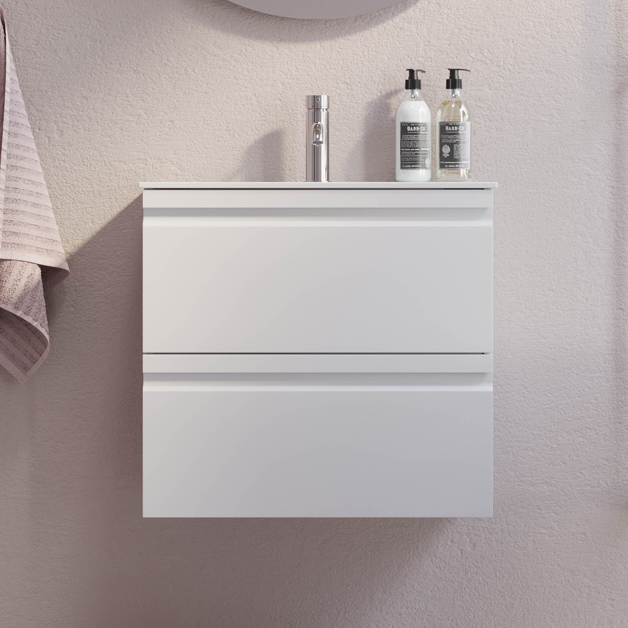 Kongsberg Badrumsmöbel, Vit Matt - Tvättställsskåp - BATH DELUXE - PRESTIGE - 74 - 060 - 72 - 01 - 30 - BATHDELUXE SWEDEN