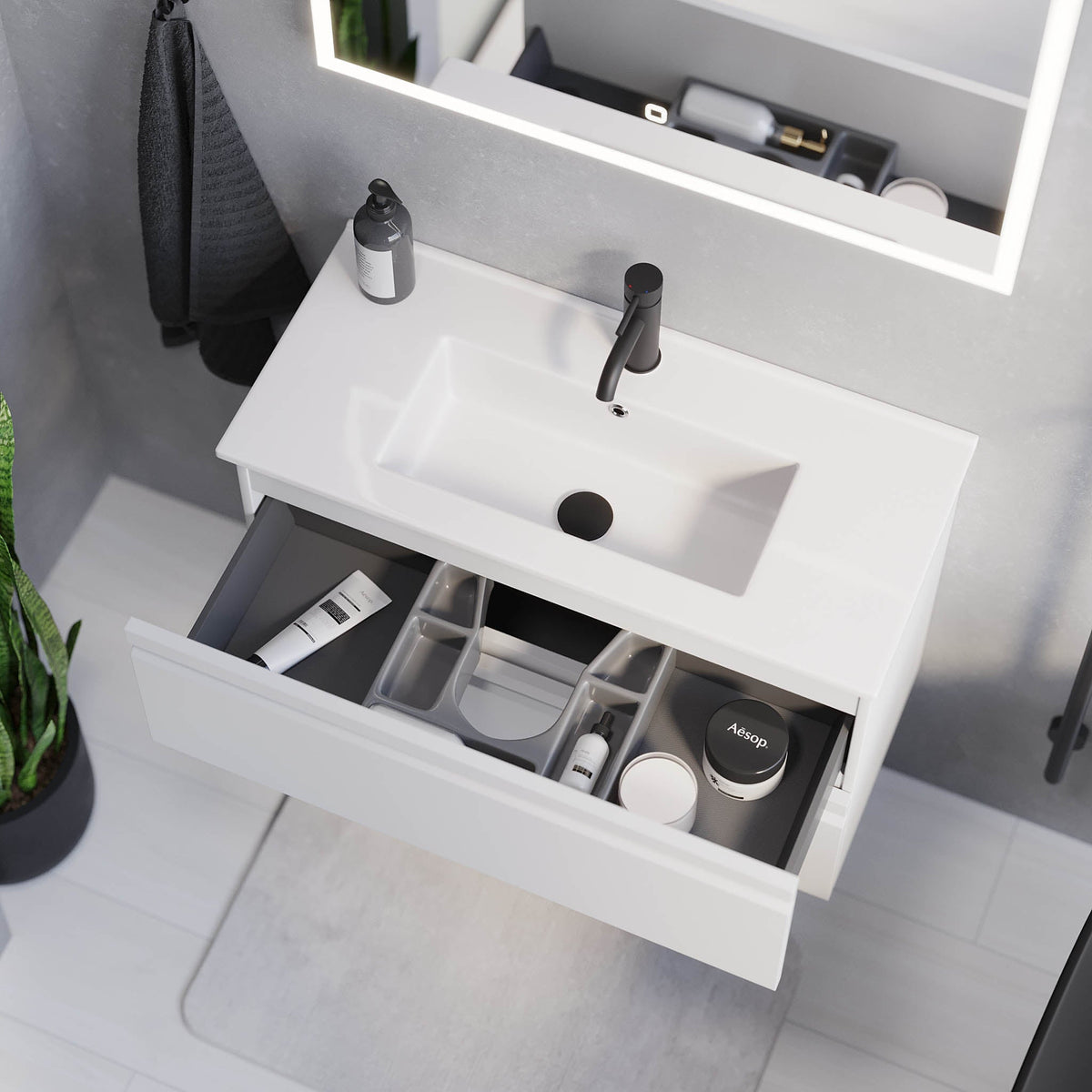 Knarrlagsund, Furniture Set - Code, White Mat - 80 cm - MASTERSTORE - 8595677142464 - Furniture Set - Code - 74 - 080 - 70 - 01 - 30 - 8595677142464