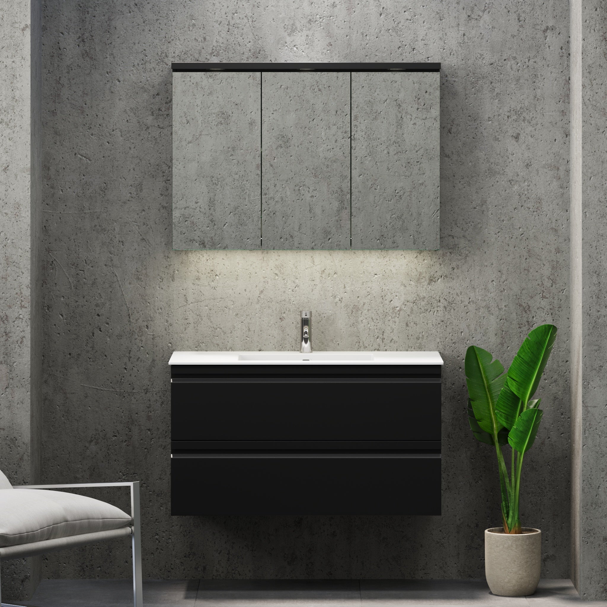 Knarrlagsund, Furniture Set - Code, Black Mat - 100 cm - MASTERSTORE - 8595677171143 - Furniture Set - Code - 74 - 100 - 52 - 02 - 40 - 8595677171143