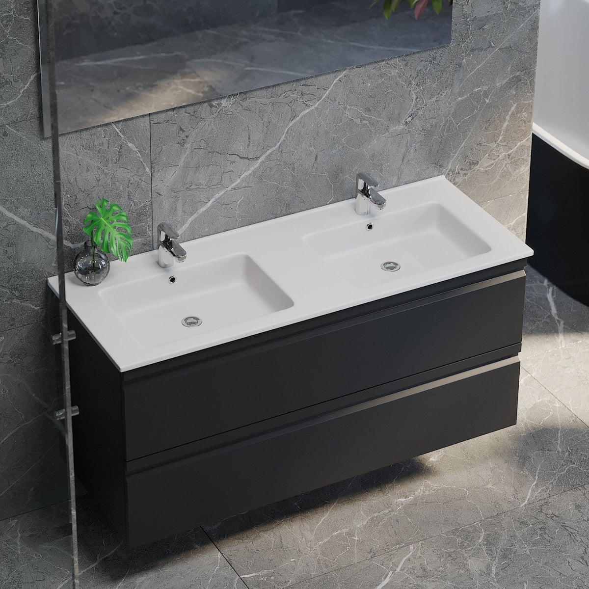 Klokkarvik, Furniture Set - Code, Black Mat - 121 cm - MASTERSTORE - 8595677127522 - Furniture Set - Code - 74 - 120 - 01 - 02 - 00 - 8595677127522