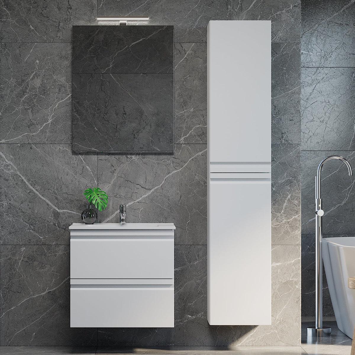 Klokkarvik Badrumsmöbel, Vit Högblank - Tvättställsskåp - BATH DELUXE - PRESTIGE - 74 - 120 - 01 - 11 - 00 - BATHDELUXE SWEDEN