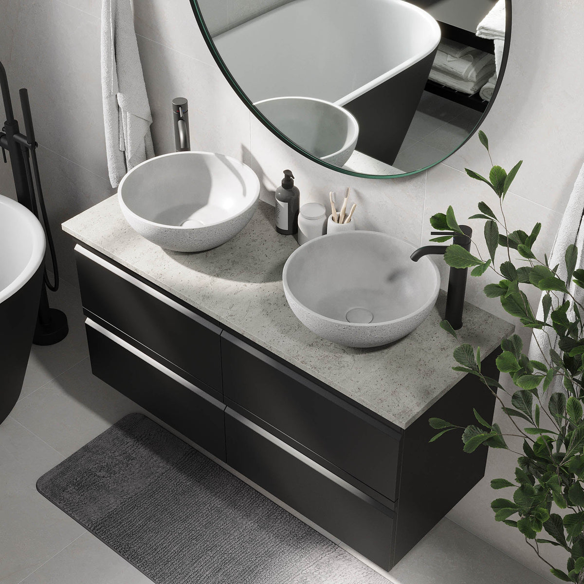 Bardufoss, Furniture Set - Code, Black Mat - 120 cm - MASTERSTORE - 8595677191110 - Furniture Set - Code - 74 - 120 - 14 - 02 - 42 - 8595677191110