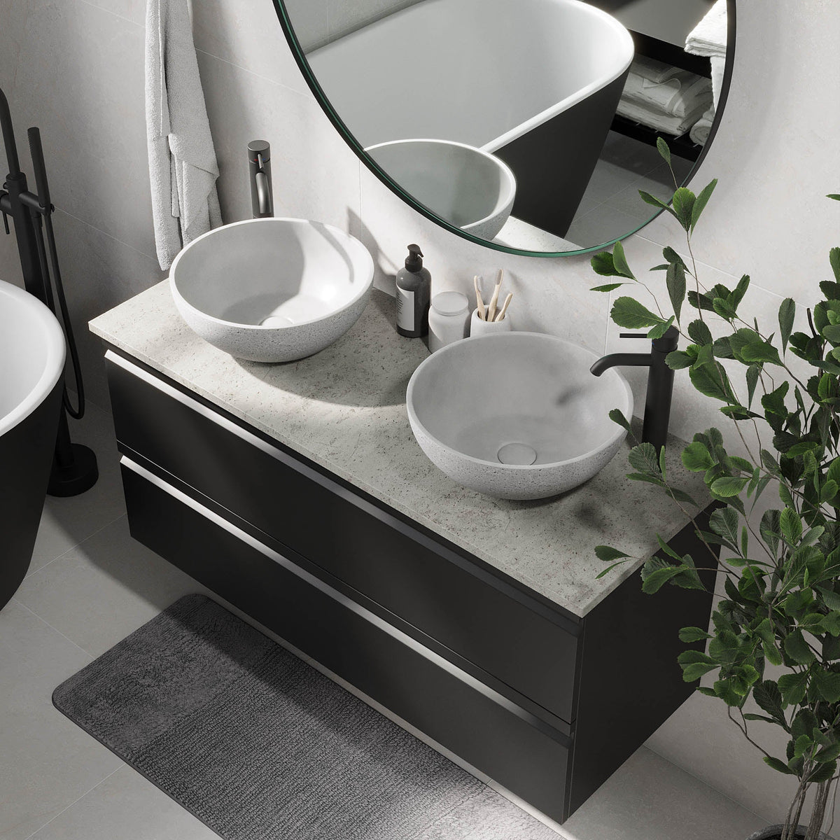 Bardufoss, Furniture Set - Code, Black Mat - 120 cm - MASTERSTORE - 8595677191110 - Furniture Set - Code - 74 - 120 - 14 - 02 - 42 - 8595677191110