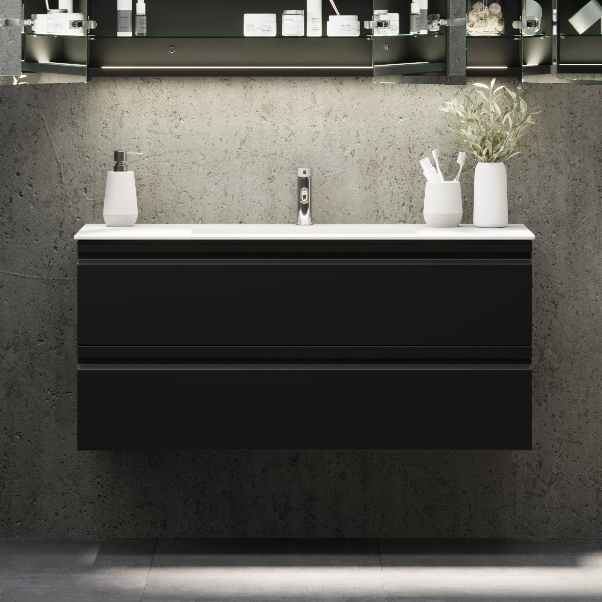 Knarrlagsund, Furniture Set - Code, Black Mat - 120 cm - MASTERSTORE - 8595677171181 - Furniture Set - Code - 74 - 120 - 52 - 02 - 40 - 8595677171181