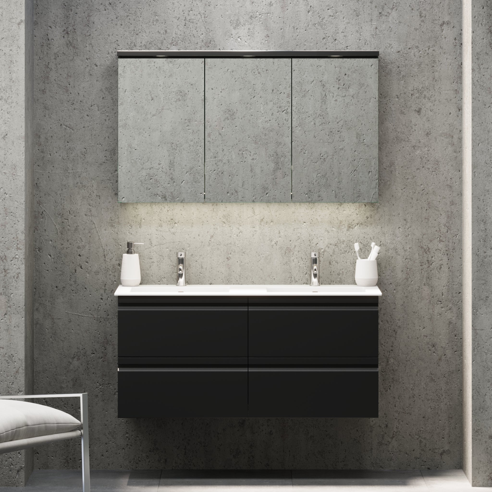 Knarrlagsund, Furniture Set - Code, Black Mat - 120 cm - MASTERSTORE - 8595677171266 - Furniture Set - Code - 74 - 120 - 52 - 02 - 42 - 8595677171266