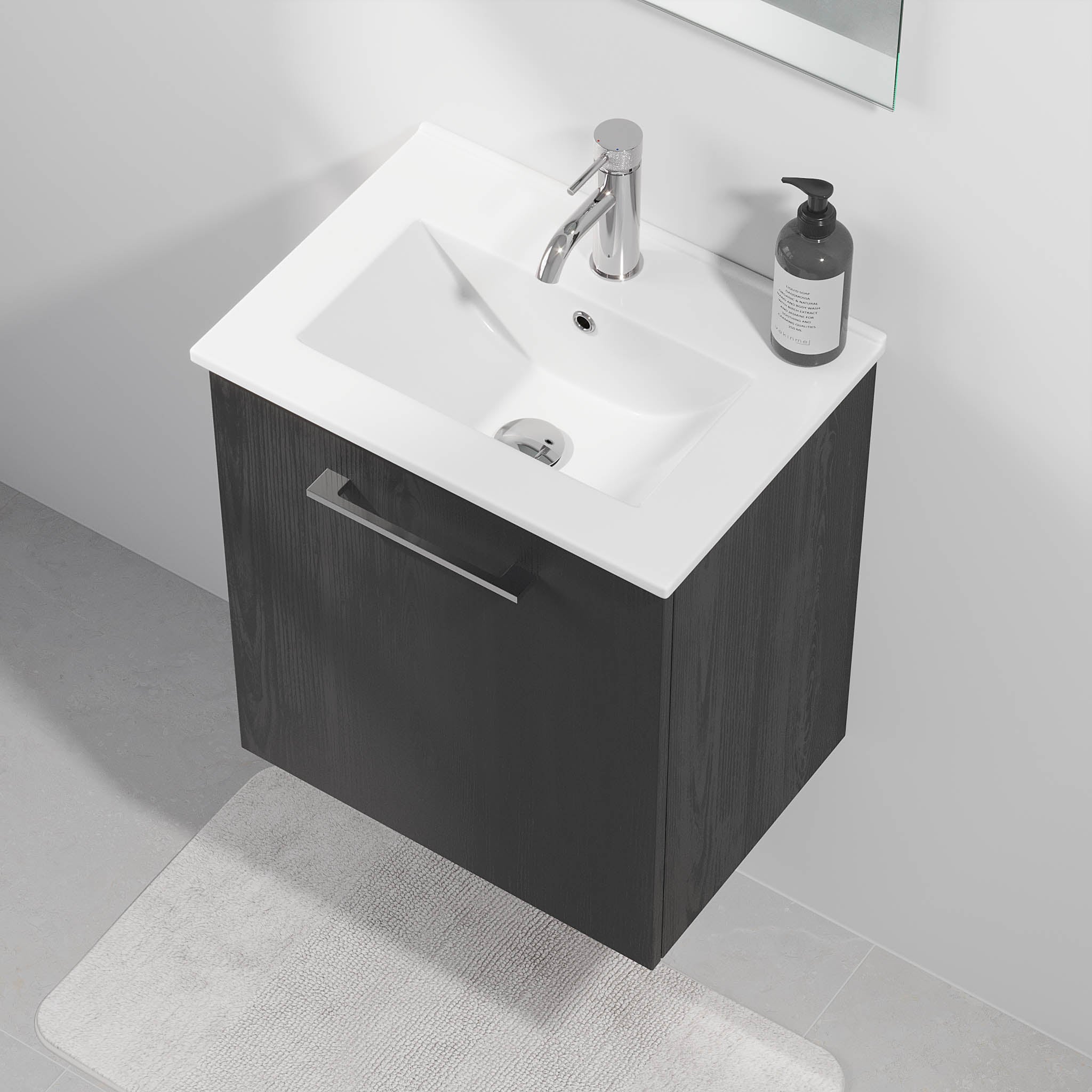 Magnor, Furniture Set - Basin & Cabinet, Grey Wood - 50 cm - MASTERSTORE - 8595677189902 - Furniture Set - Code - 75-050-70-33-40 - 8595677189902
