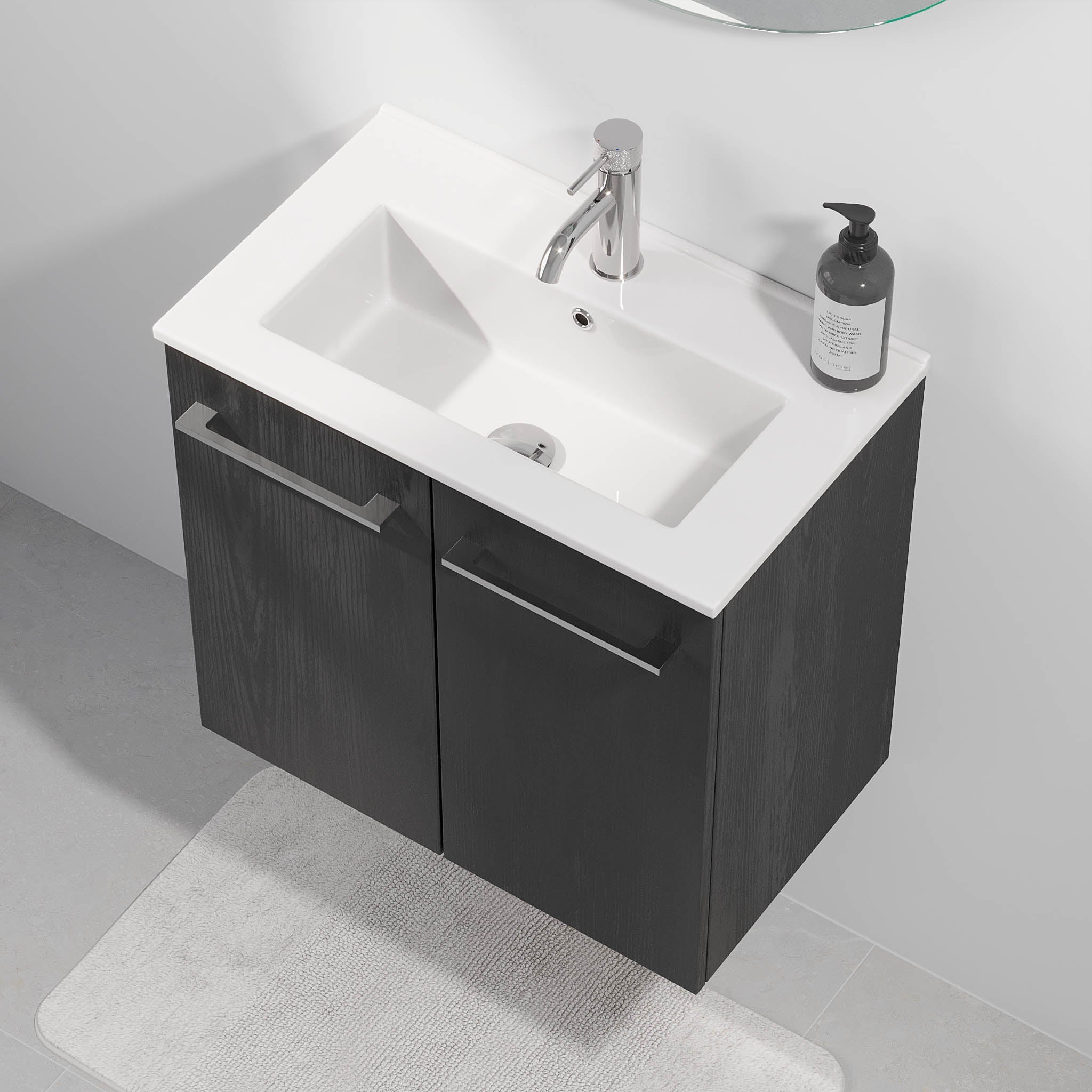 Magnor, Furniture Set - Basin & Cabinet, Grey Wood - 50 cm - MASTERSTORE - 8595677189902 - Furniture Set - Code - 75-050-70-33-40 - 8595677189902