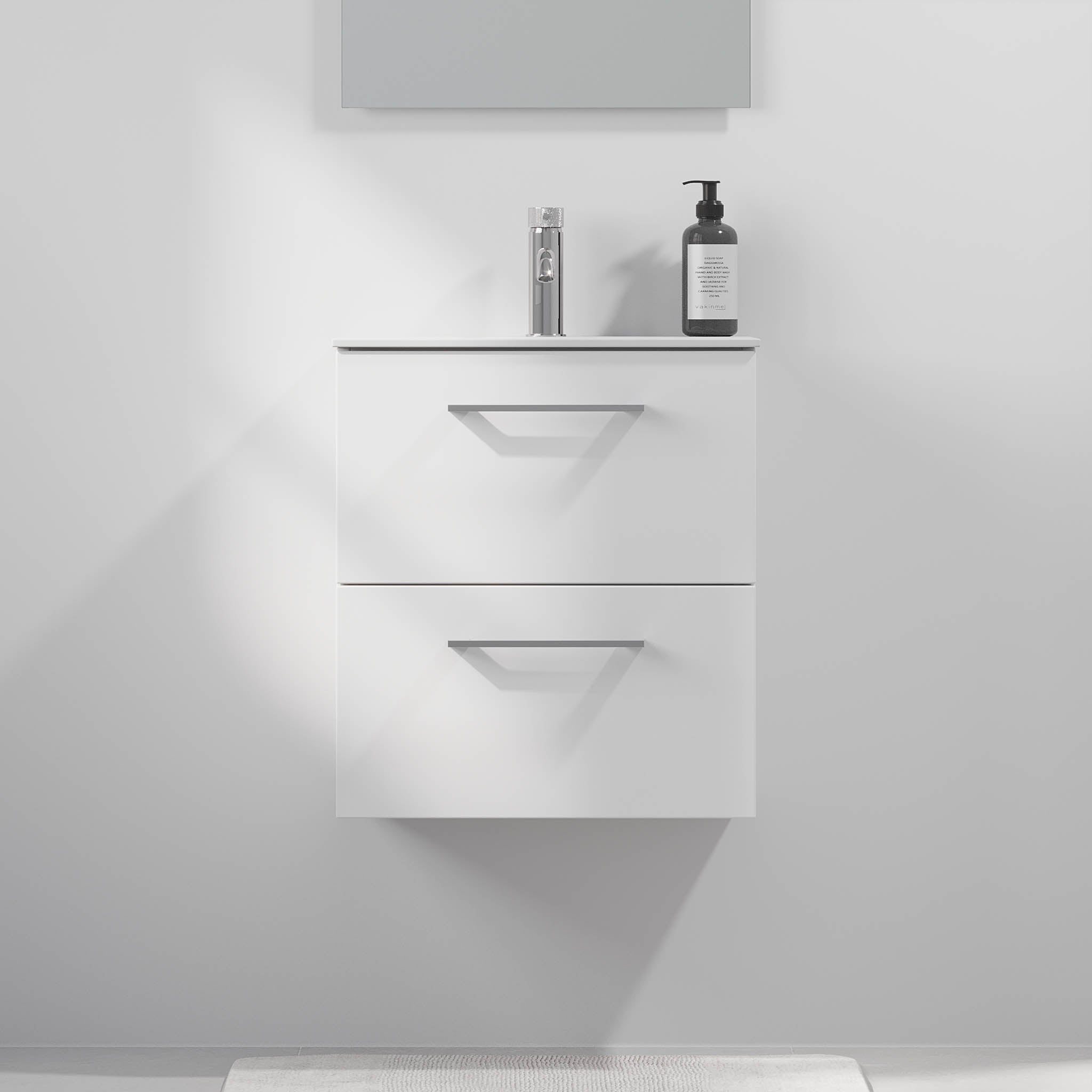 Hamar Badrumsmöbel Slimline, Matt Vit - Tvättställsskåp - BATH DELUXE - EXCLUSIVE - 75 - 050 - 71 - 01 - 41 - BATHDELUXE SWEDEN