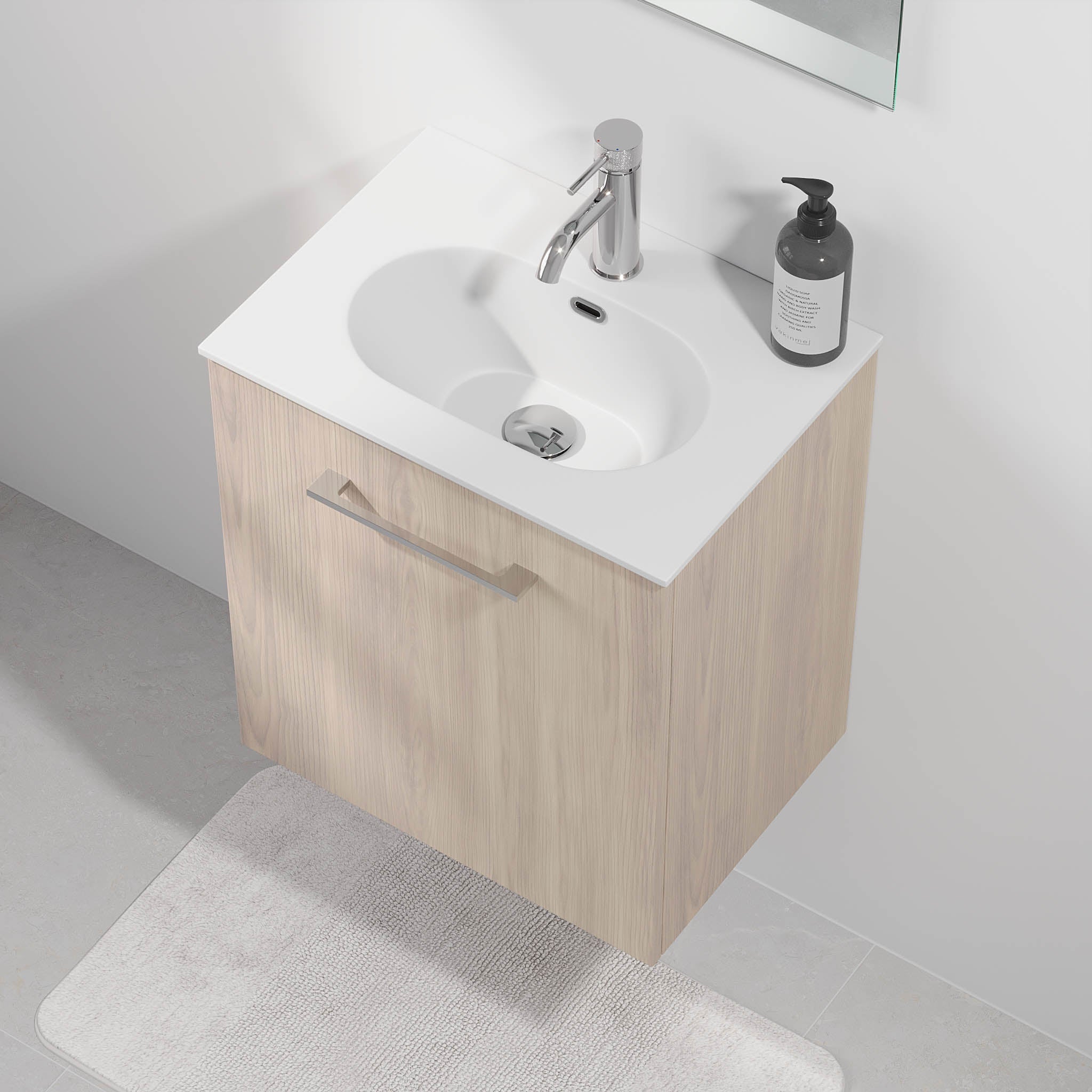 Harstad Badrumsmöbel Slimline, Ljus Trä - Tvättställsskåp - BATH DELUXE - EXCLUSIVE - 75 - 050 - 72 - 33 - 40 - BATHDELUXE SWEDEN