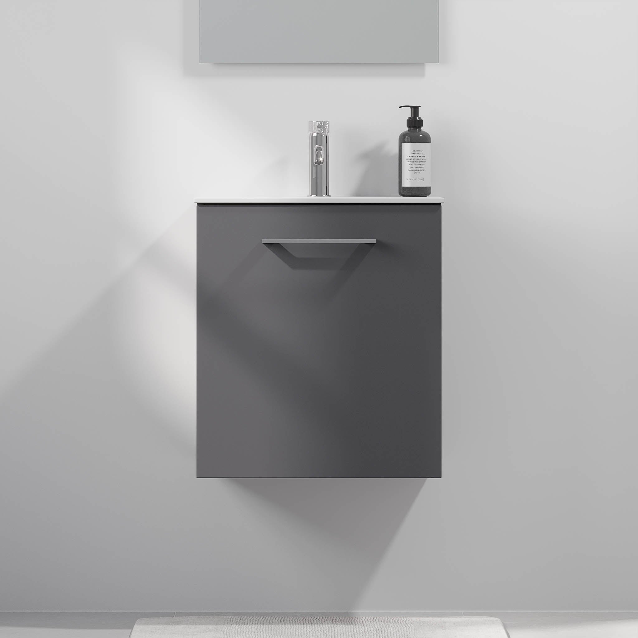 Harstad Badrumsmöbel Slimline, Antracitgrå - Tvättställsskåp - BATH DELUXE - EXCLUSIVE - 75 - 050 - 72 - 43 - 40 - BATHDELUXE SWEDEN