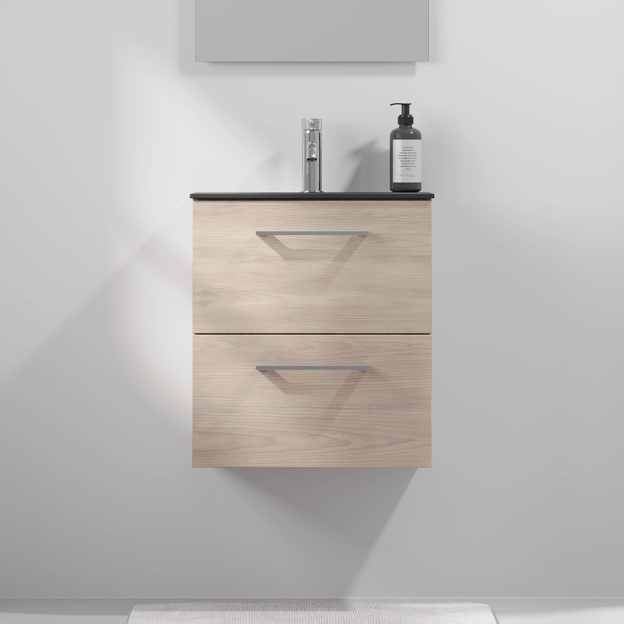 Horten Badrumsmöbel Slimline, Ljus Trä - Tvättställsskåp - BATH DELUXE - EXCLUSIVE - 75 - 050 - 73 - 33 - 41 - BATHDELUXE SWEDEN