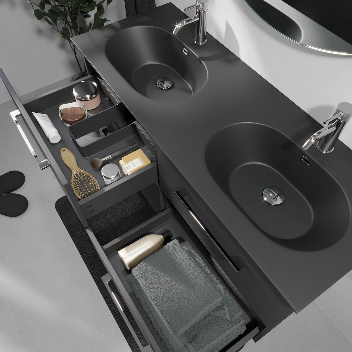 Horten, Furniture Set - Code, Grey Anthracite - 60 cm - MASTERSTORE - 8595677190878 - Furniture Set - Code - 75 - 060 - 60 - 43 - 40 - 8595677190878