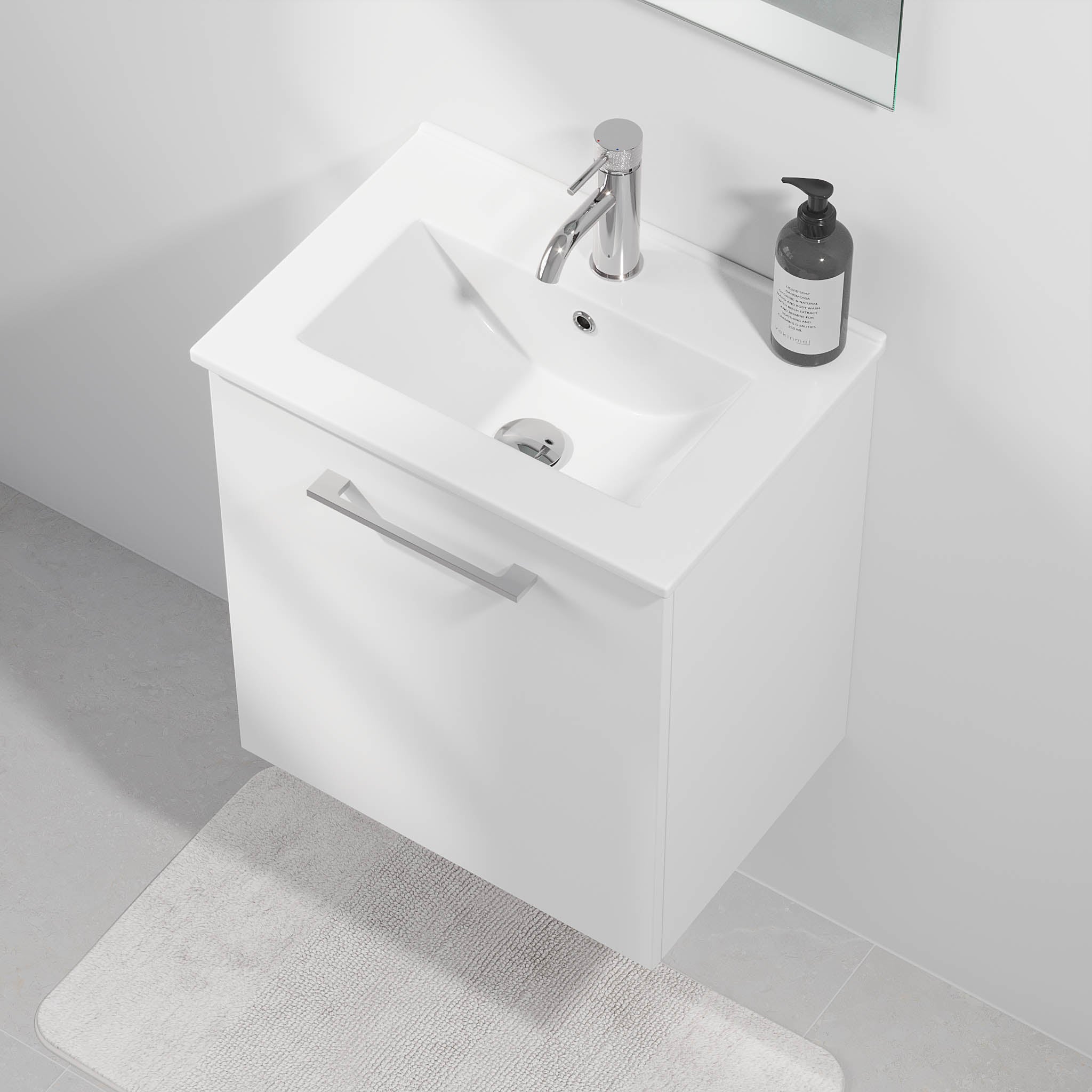 Magnor Badrumsmöbel Slimline med Luckor, Vit Matt - Tvättställsskåp - BATH DELUXE - EXCLUSIVE - 75 - 060 - 70 - 01 - 40 - BATHDELUXE SWEDEN