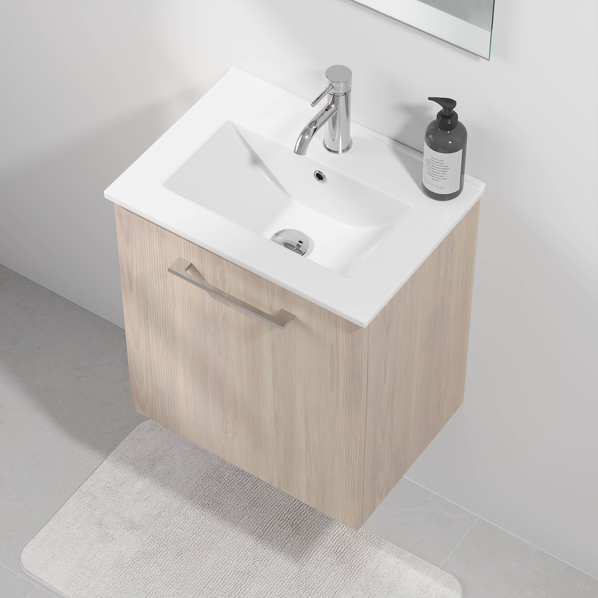 Magnor Badrumsmöbel Slimline med Luckor, Ljus Trä - Tvättställsskåp - BATH DELUXE - EXCLUSIVE - 75 - 060 - 70 - 33 - 40 - BATHDELUXE SWEDEN