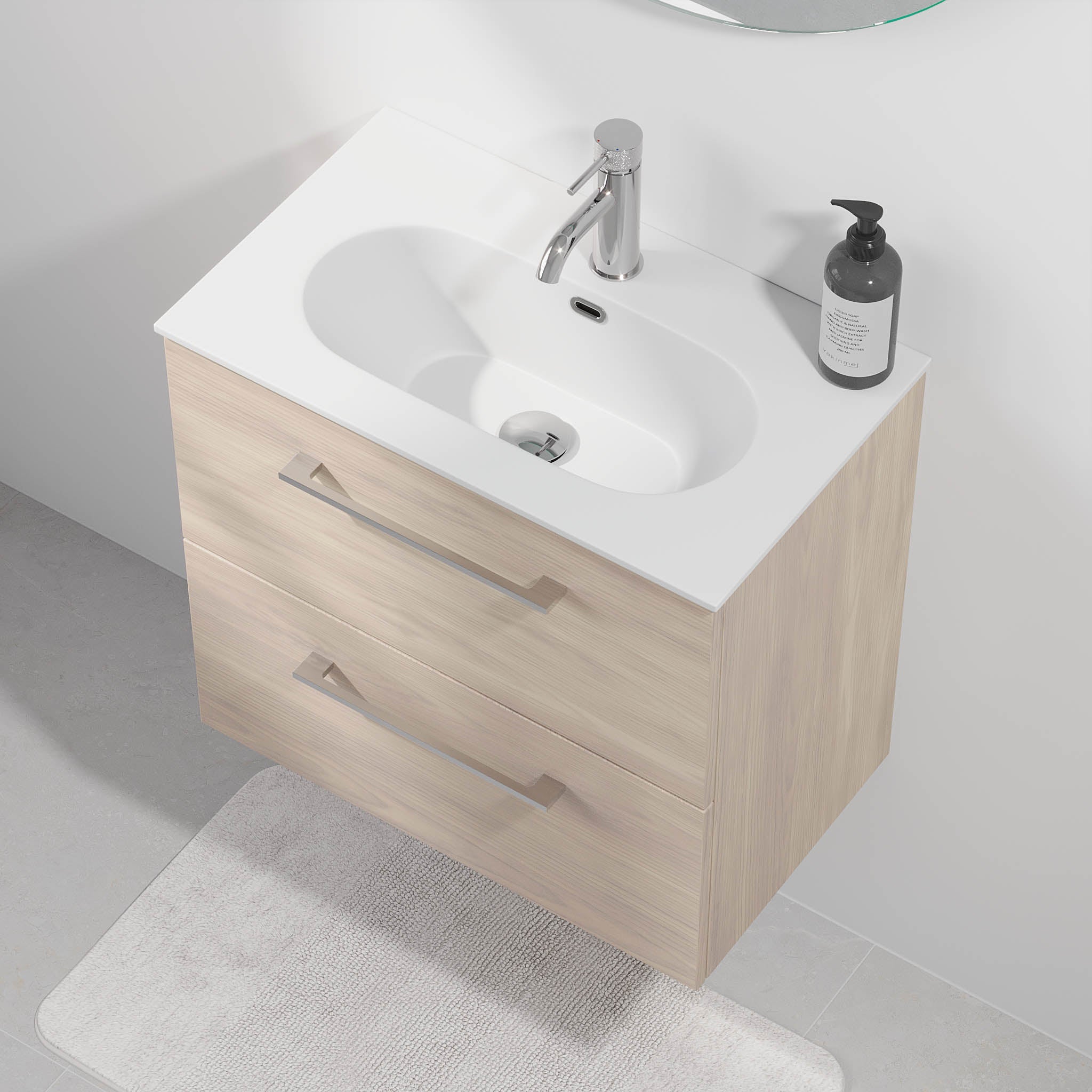 Harstad Badrumsmöbel Slimline, Ljus Trä - Tvättställsskåp - BATH DELUXE - EXCLUSIVE - 75 - 060 - 72 - 33 - 40 - BATHDELUXE SWEDEN