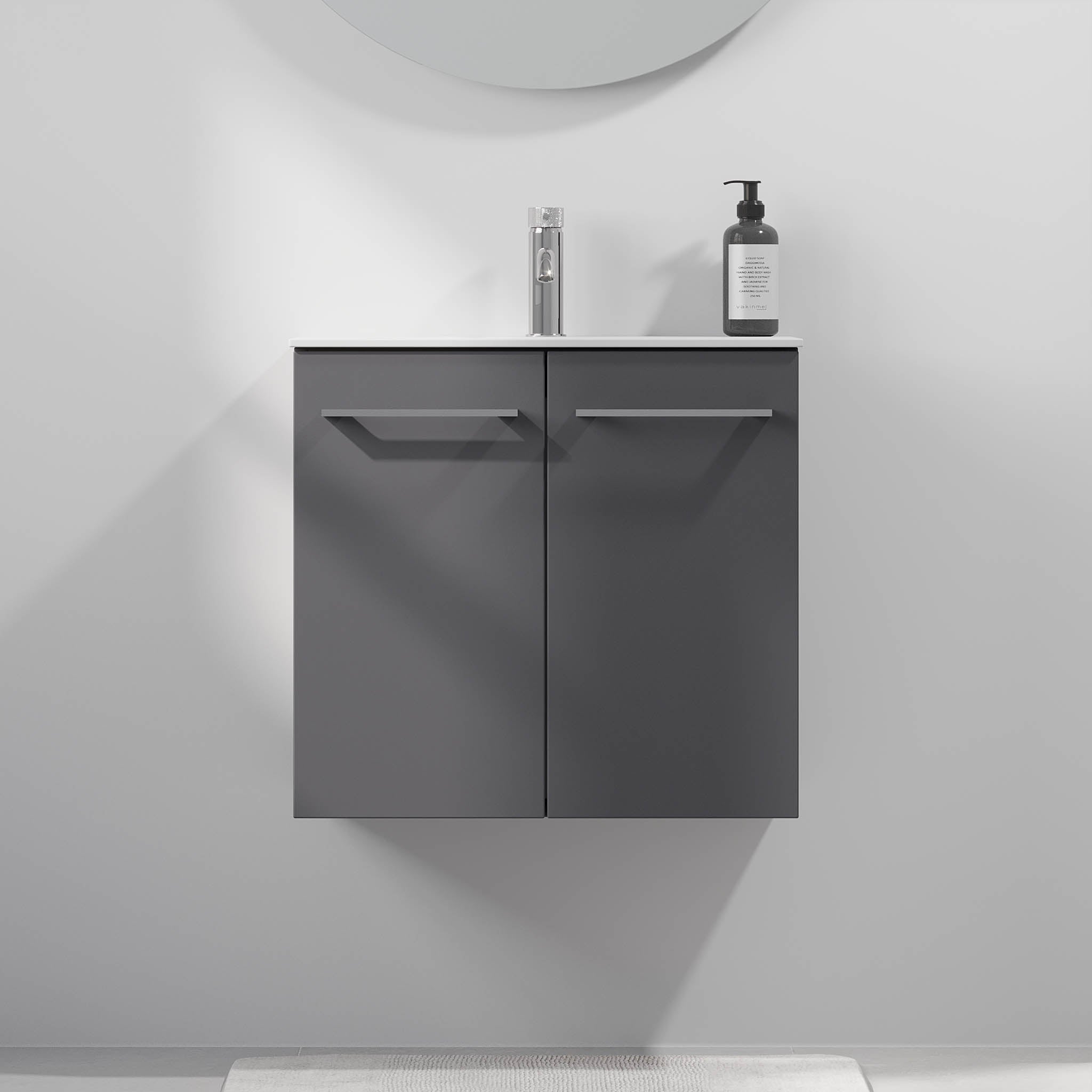 Harstad Badrumsmöbel Slimline, Antracitgrå - Tvättställsskåp - BATH DELUXE - EXCLUSIVE - 75 - 060 - 72 - 43 - 40 - BATHDELUXE SWEDEN