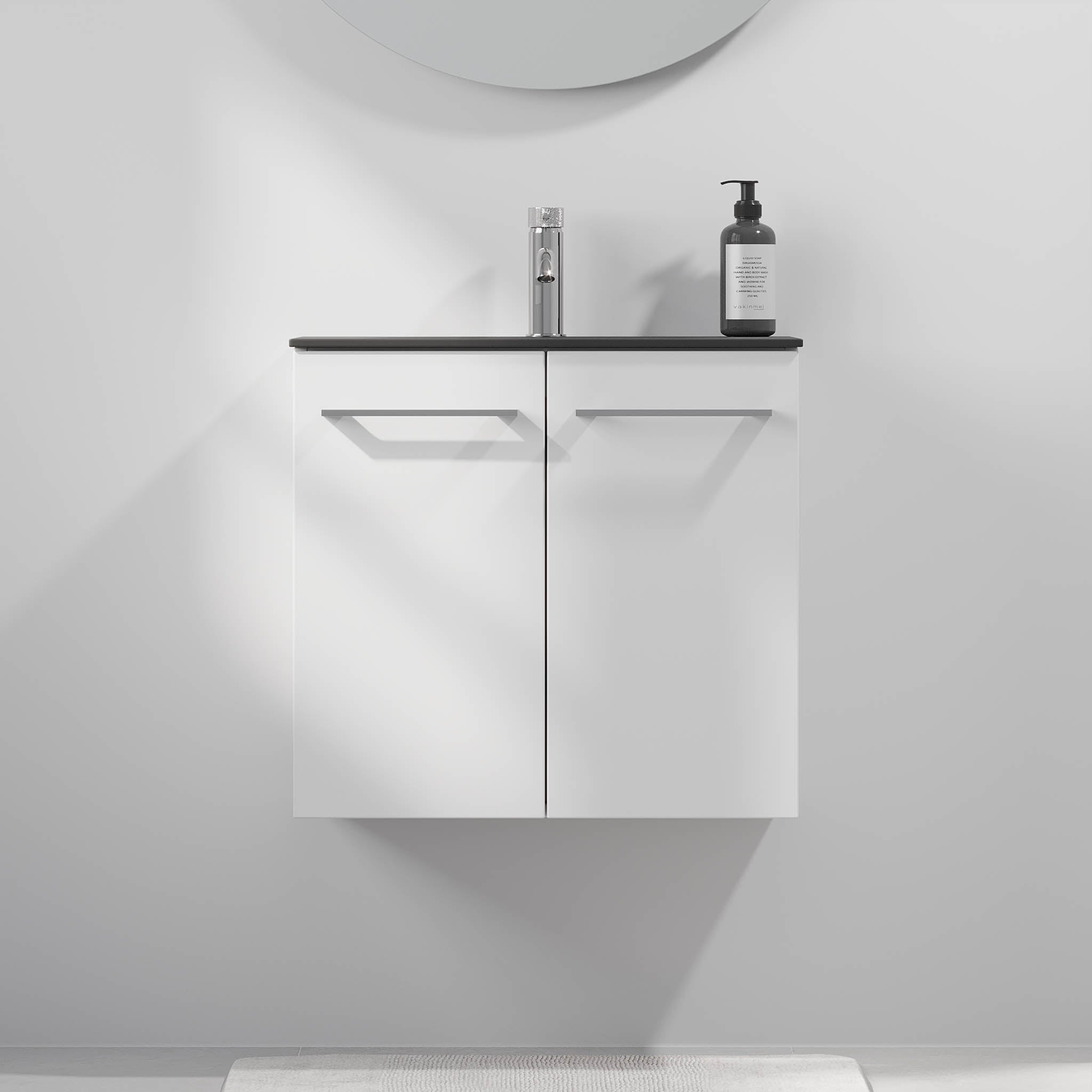 Horten Badrumsmöbel Slimline, Vit Matt - Tvättställsskåp - BATH DELUXE - EXCLUSIVE - 75 - 060 - 73 - 01 - 40 - BATHDELUXE SWEDEN