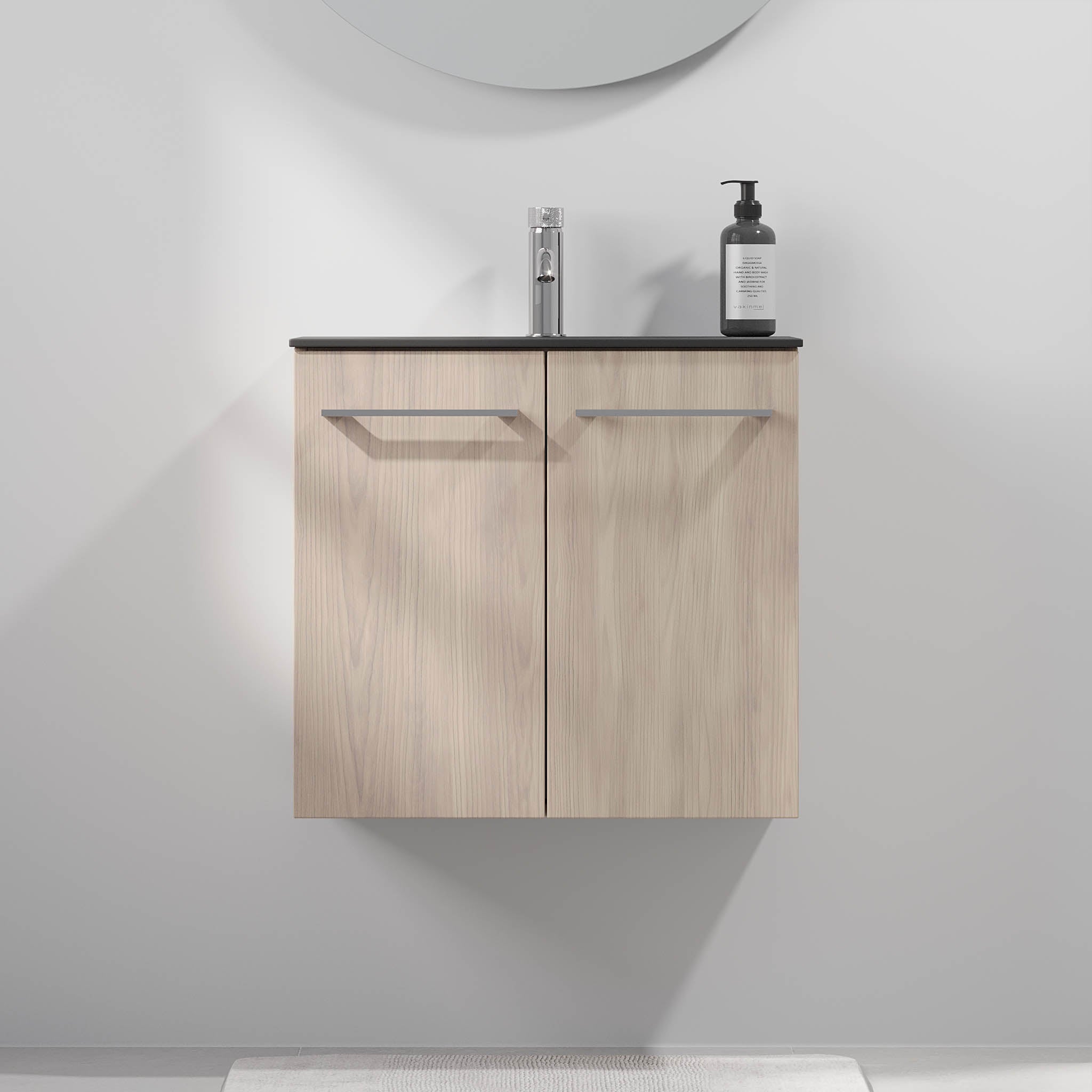 Horten Badrumsmöbel Slimline, Ljus Trä - Tvättställsskåp - BATH DELUXE - EXCLUSIVE - 75 - 060 - 73 - 33 - 40 - BATHDELUXE SWEDEN