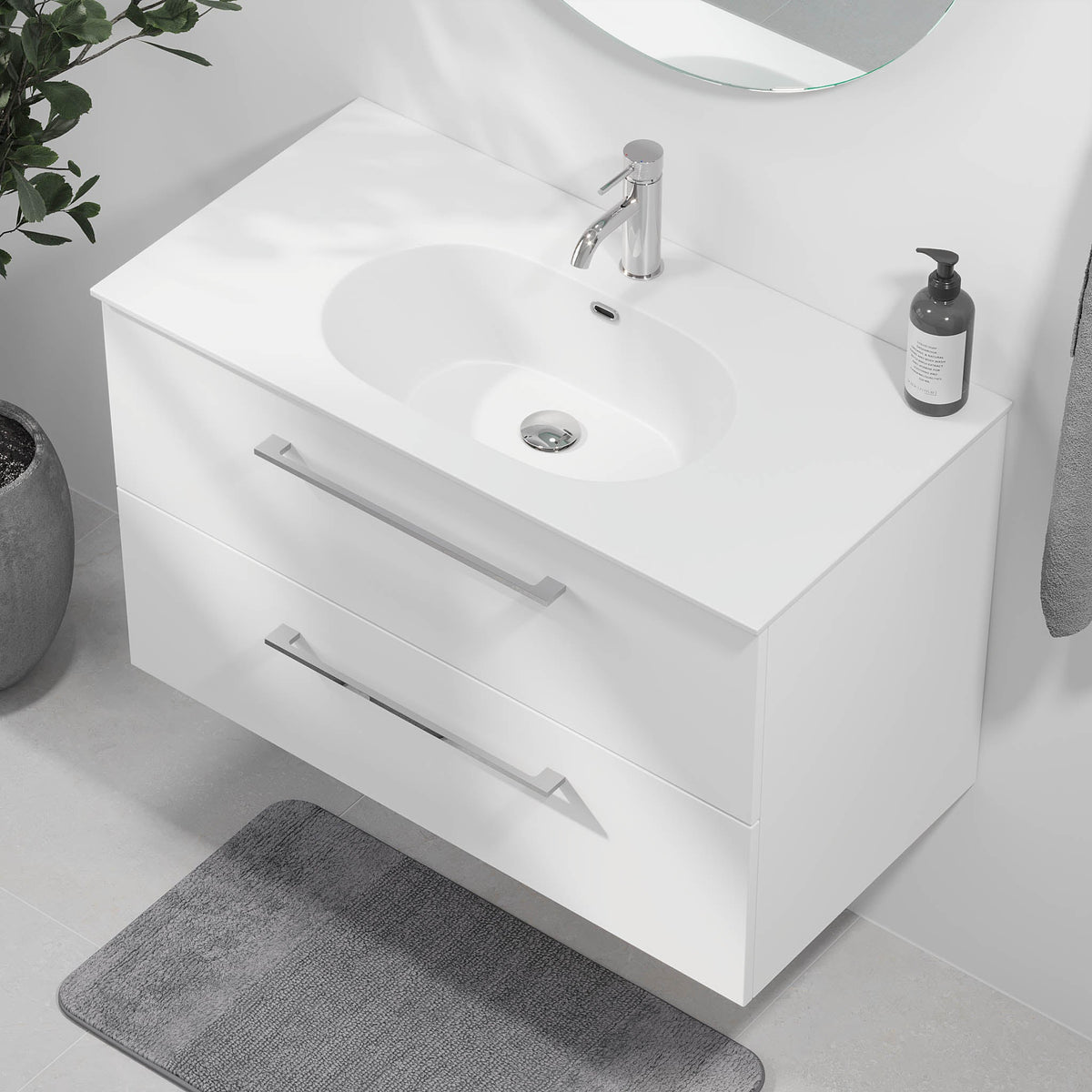 Harstad, Furniture Set - Code, White Mat - 80 cm - MASTERSTORE - 8595677190595 - Furniture Set - Code - 75 - 080 - 58 - 01 - 40 - 8595677190595