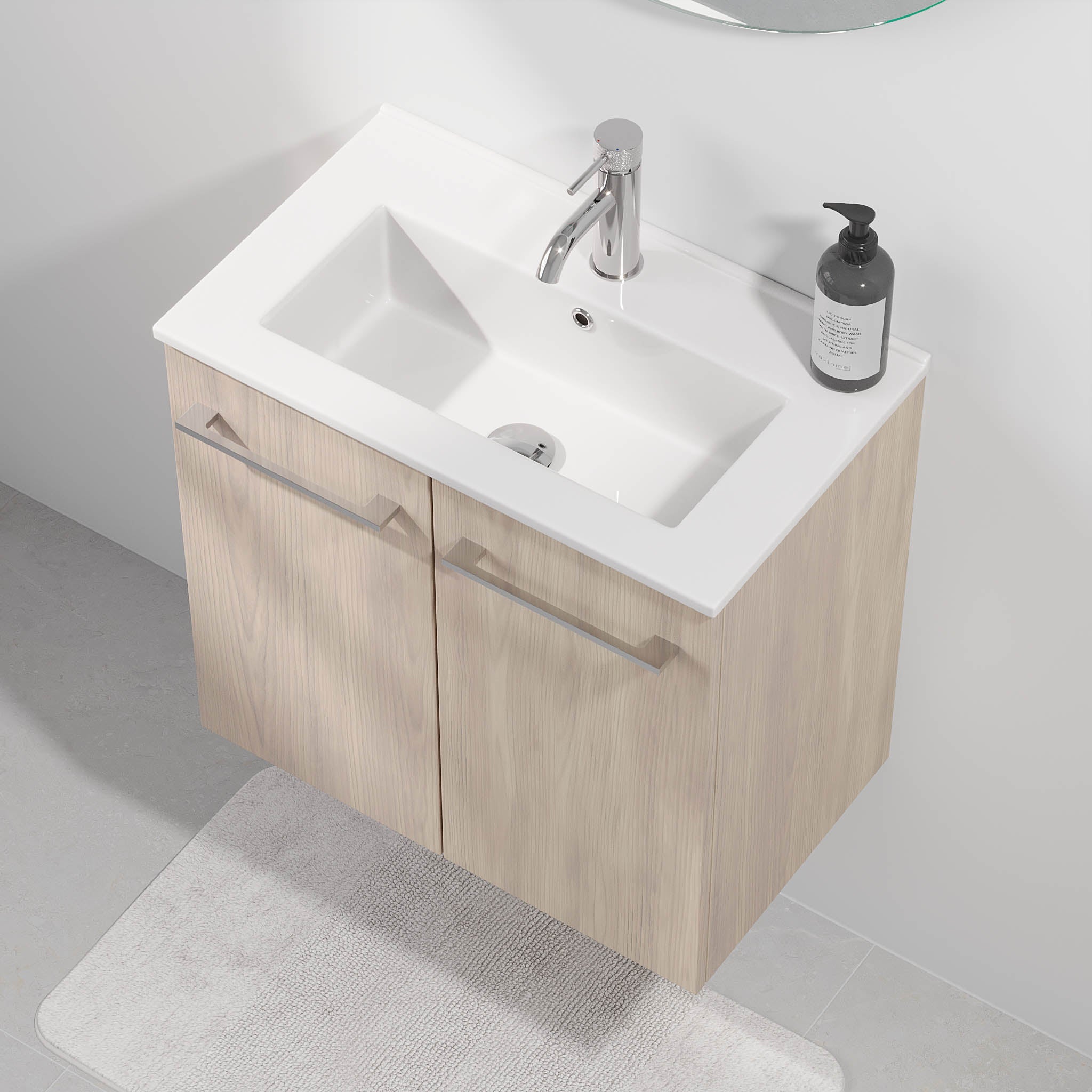 Magnor Badrumsmöbel Slimline med Lådor, Ljus Trä - Tvättställsskåp - BATH DELUXE - EXCLUSIVE - 75 - 080 - 70 - 33 - 40 - BATHDELUXE SWEDEN