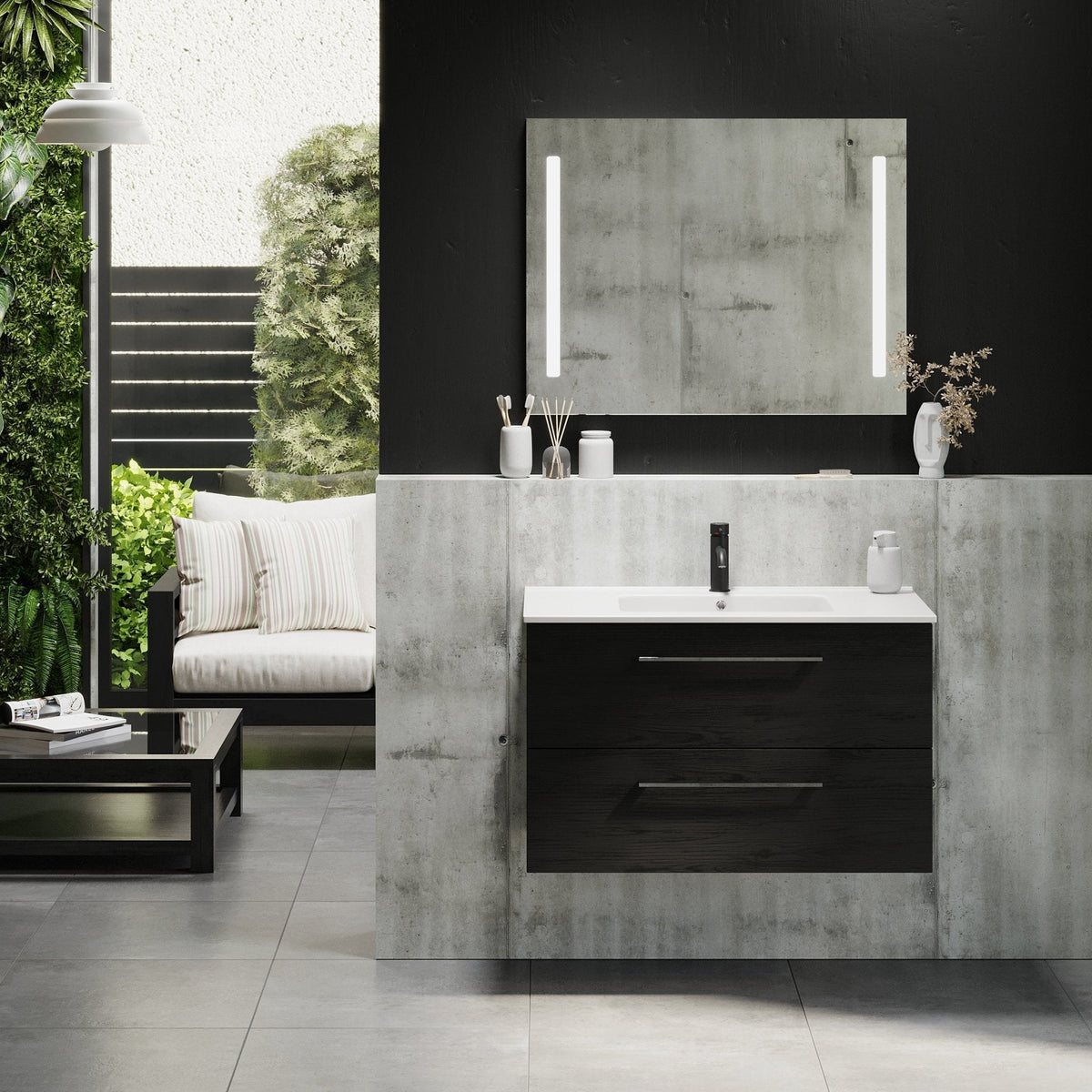 Magnor, Furniture Set - Code, Black Wood - 90 cm - MASTERSTORE - 8595677171464 - Furniture Set - Code - 75 - 090 - 50 - 22 - 40 - 8595677171464
